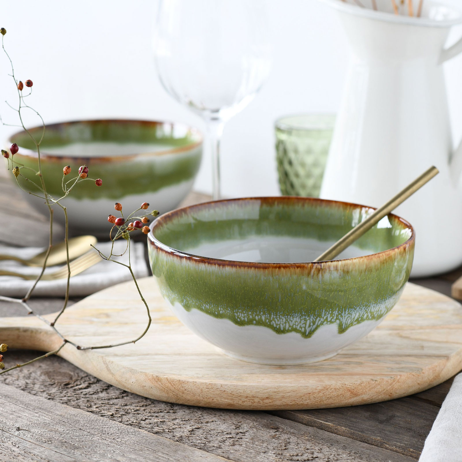 CreaTable Cascade 21685 Buddha Bowl Set, 4-teilig