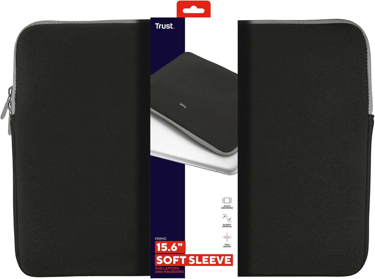 TRUST Primo Soft Sleeve for 15.6" Laptops - black