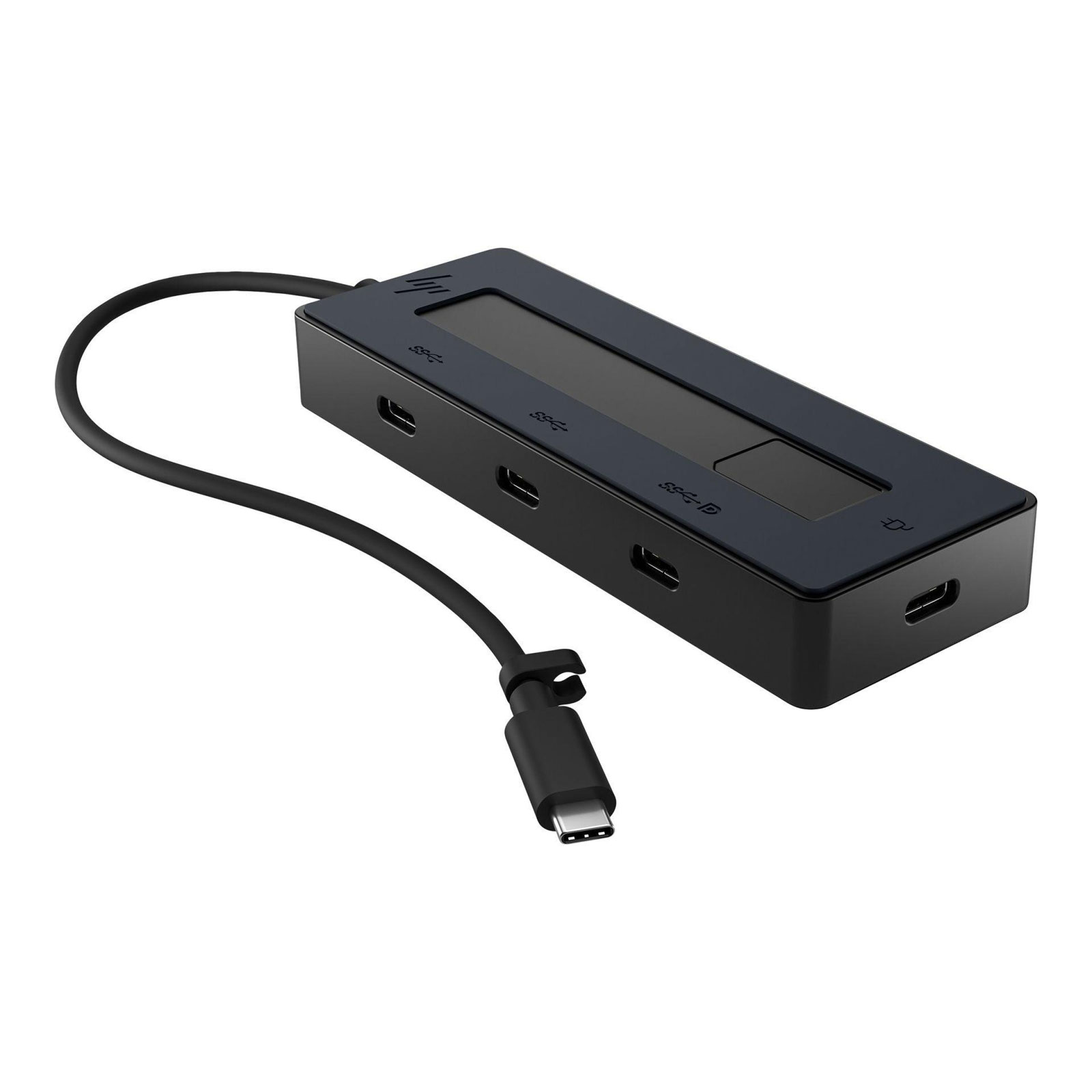 HP Universal USB-C Multiport-Hub, Schwarz (4x USB-C, 10 Gbit/s, 65 W, 4K, 6G842AA#ABB)
