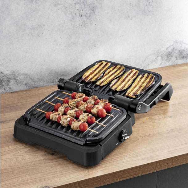 TEFAL GC7748 Kontaktgrill OptiGrill 4in1 inklusive Tipp-Kick Spiel