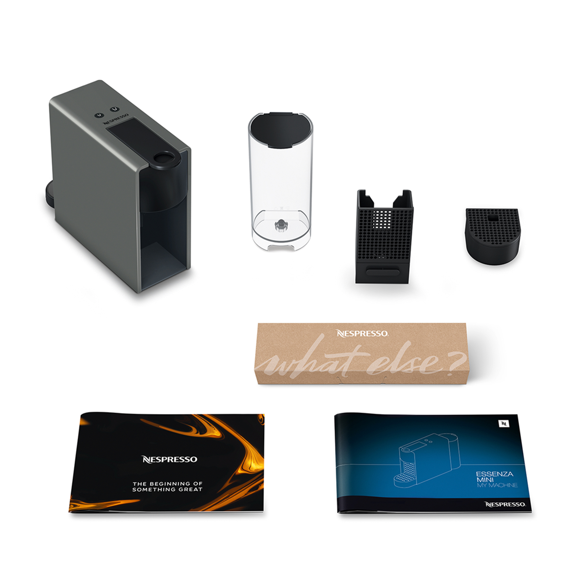 Krups XN110B Essenza Mini Nespressomaschine Grau