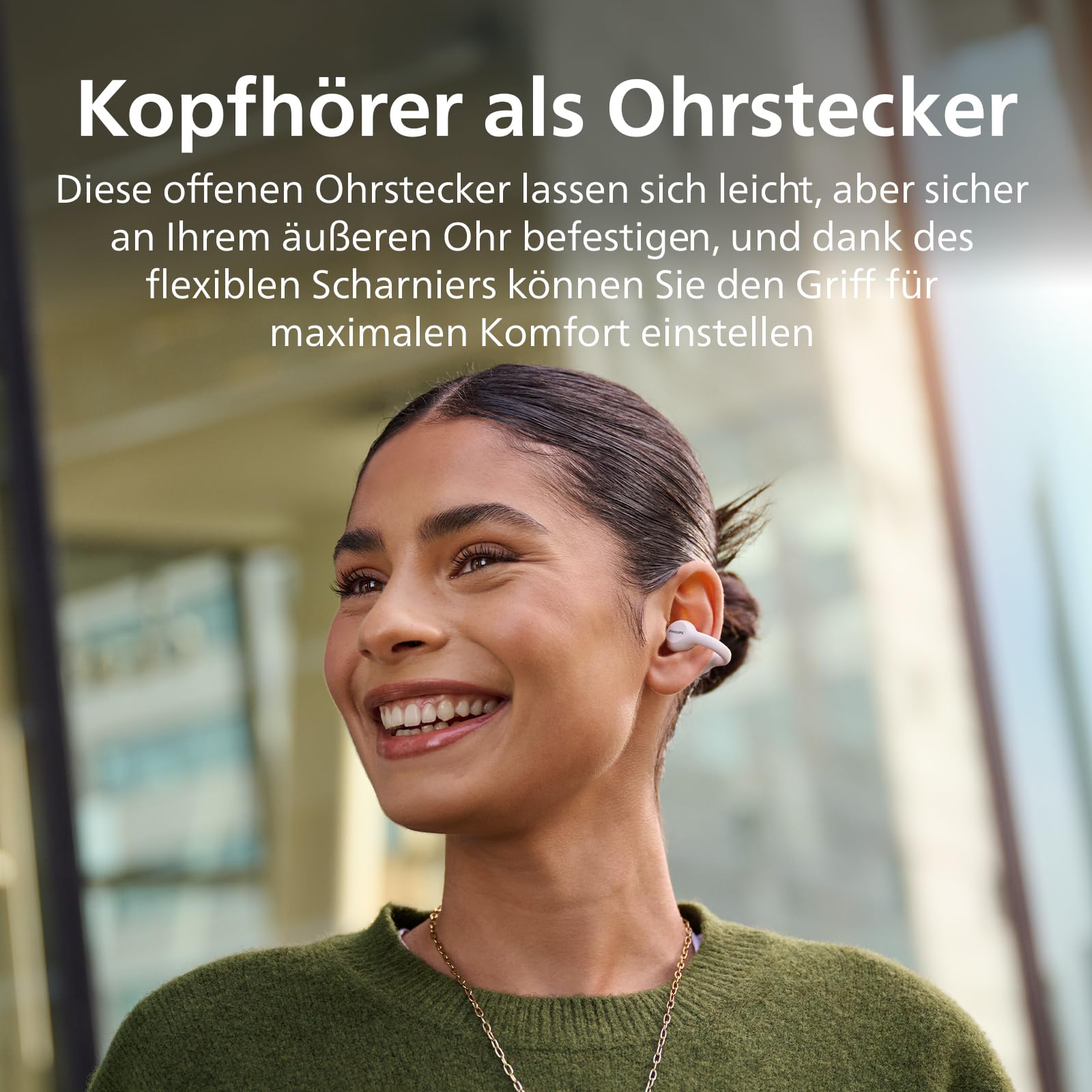 Philips TAQ2000 ohraufliegende True Wireless Multipoint-Bluetooth-Ohrhörer