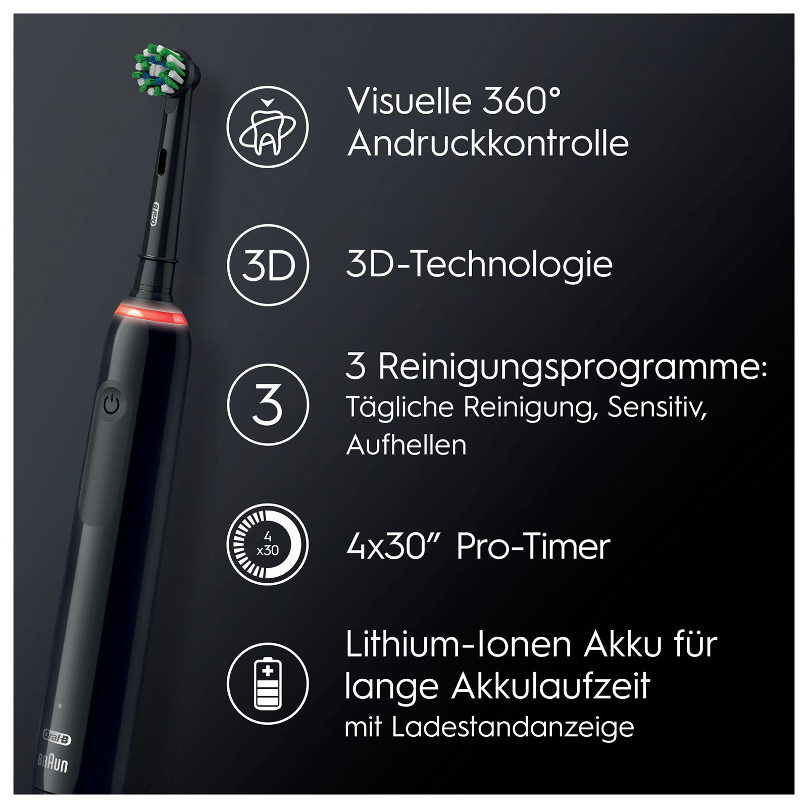 Oral-B Pro 3 3500 schwarz Zahnbürste