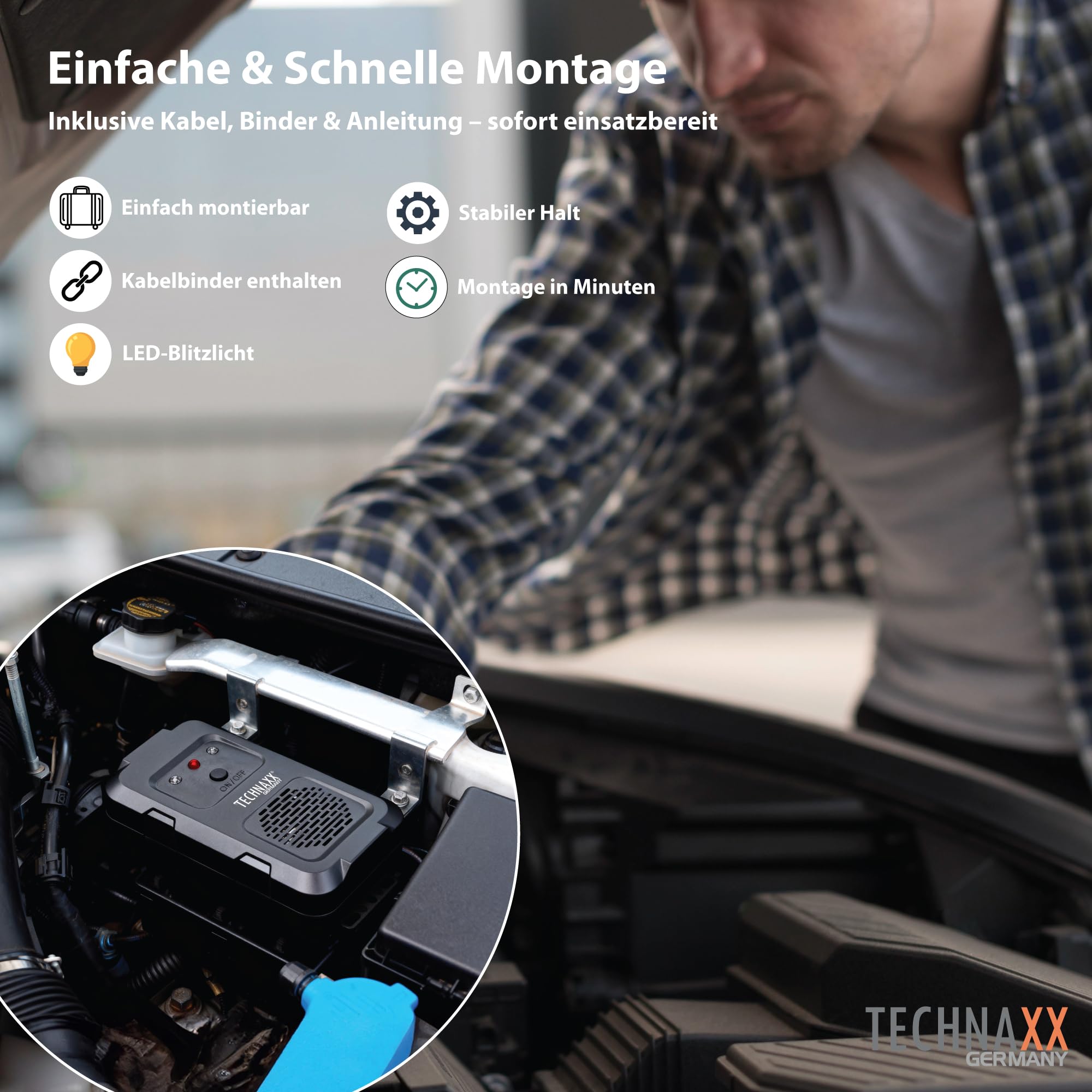 TECHNAXX Marderschreck TX-368 Installationszubehör