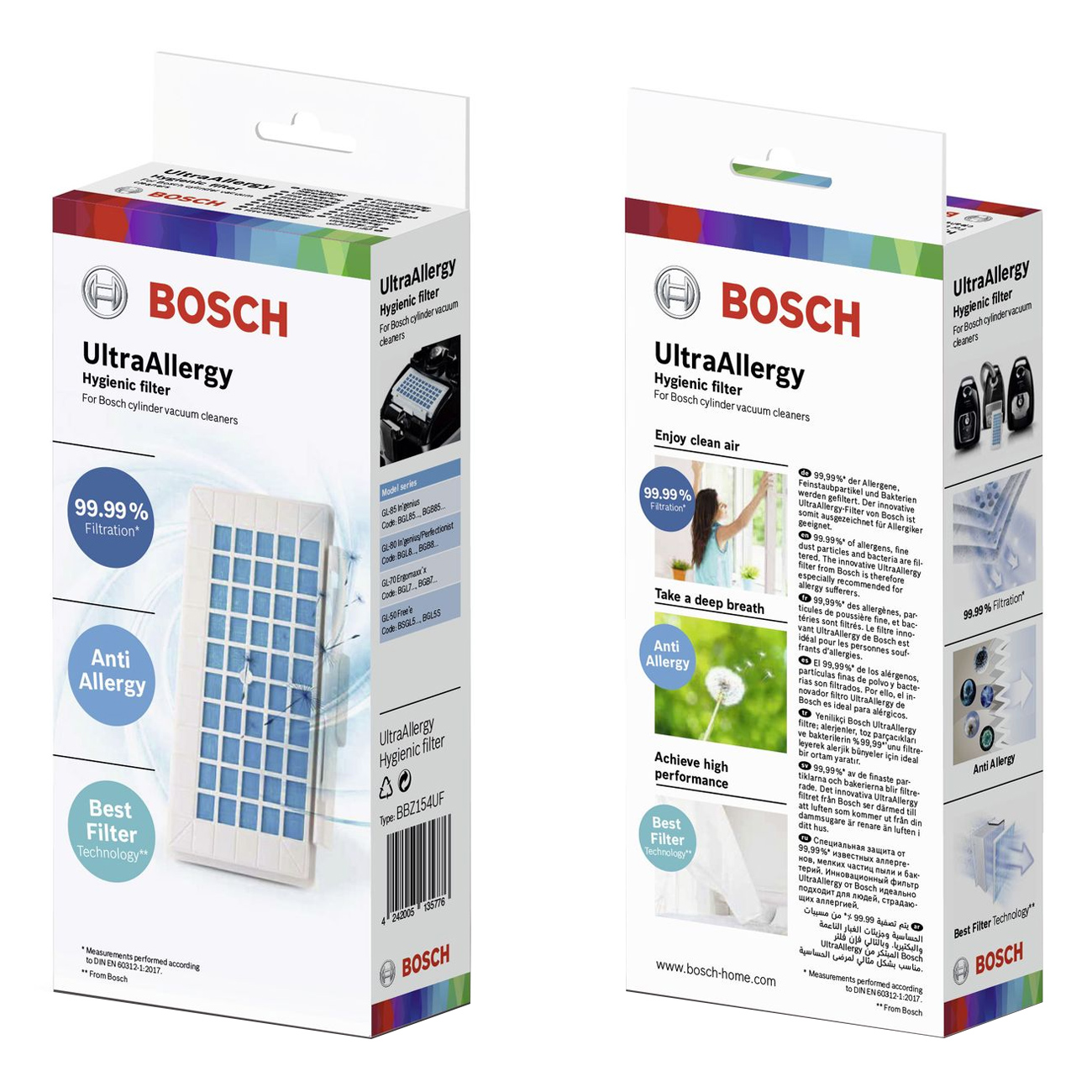 Bosch BBZ154UF UltraAllergy Hygienefilter