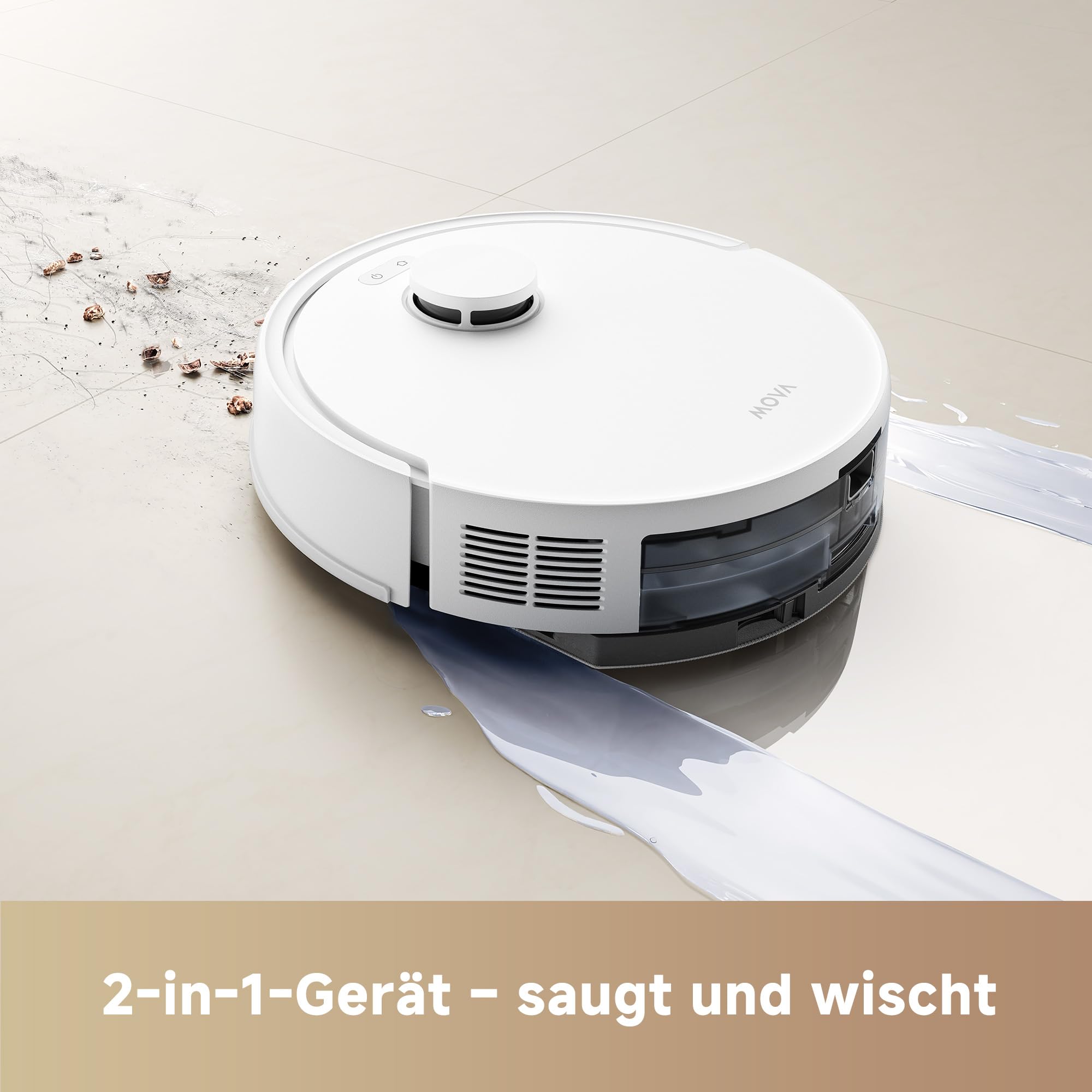 Mova E20 Plus Saug und Wischroboter mit automatischer Leerung
