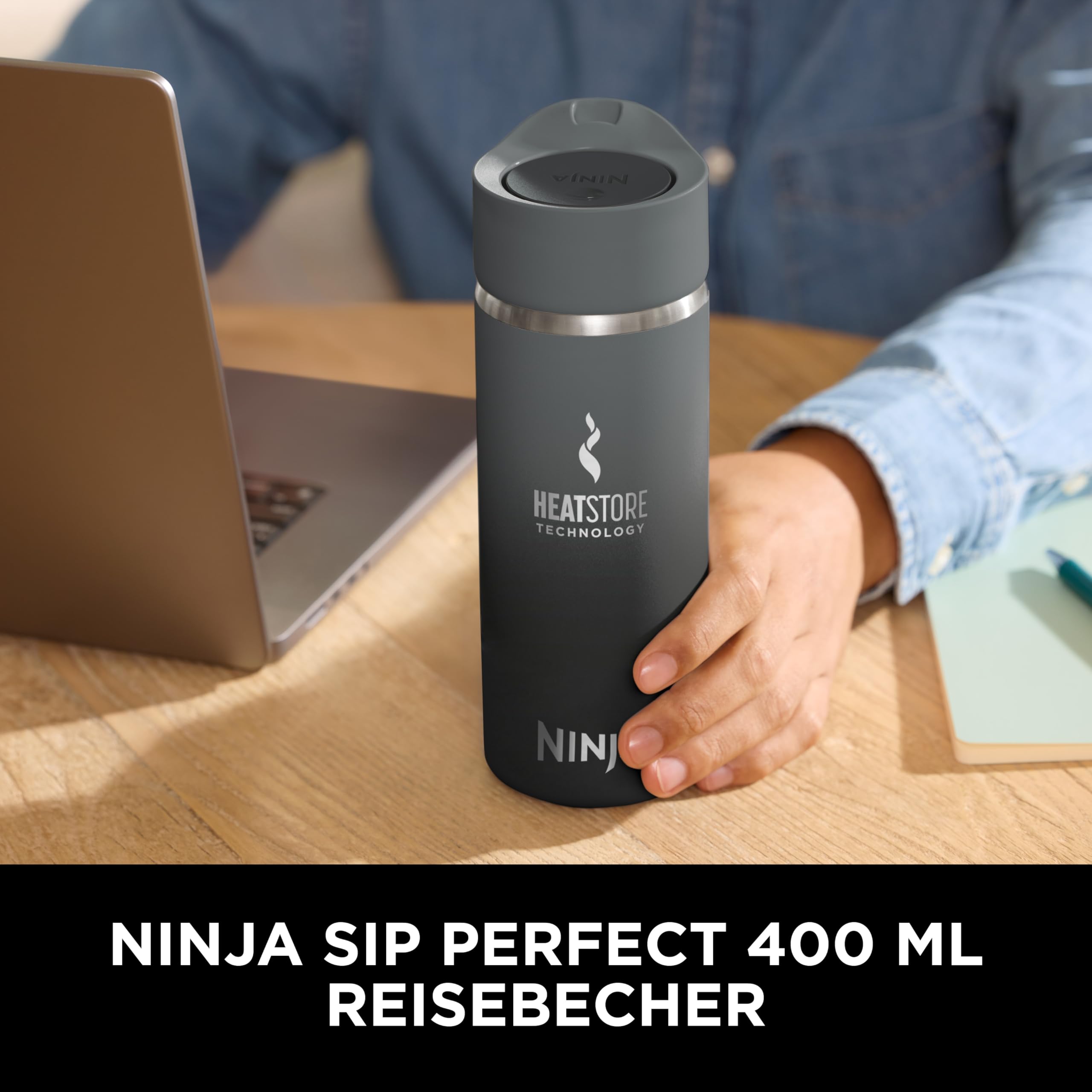 Ninja 400 ml Sip Perfect Trinkflasche für Heißgetränke
