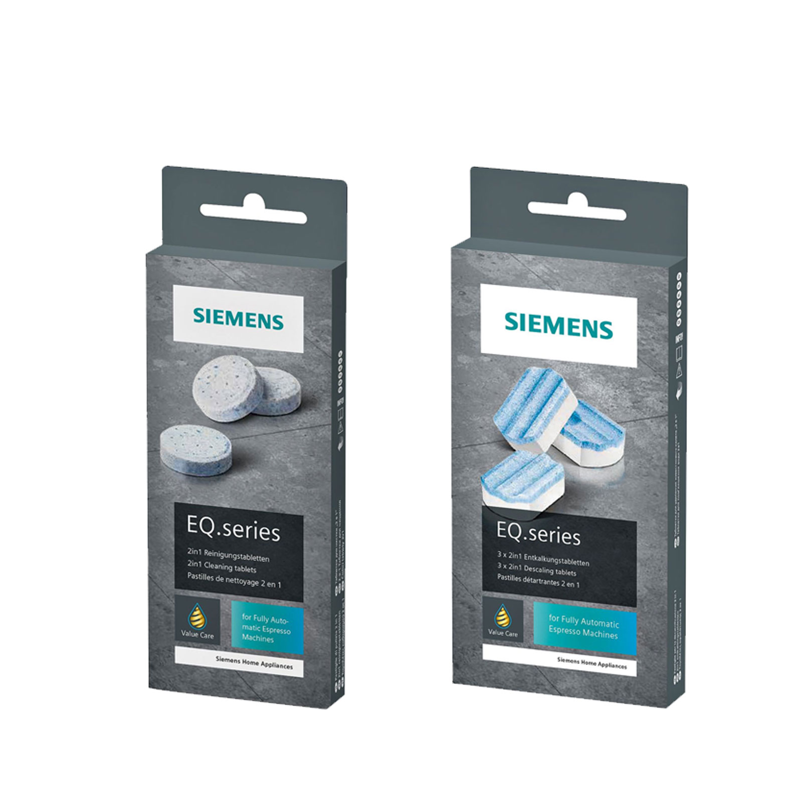 Siemens TP503D04 EQ.500 Classic Kaffeevollautomat + TZ80001A  Reinigungstabletten + TZ80002A Entkalkungstabletten