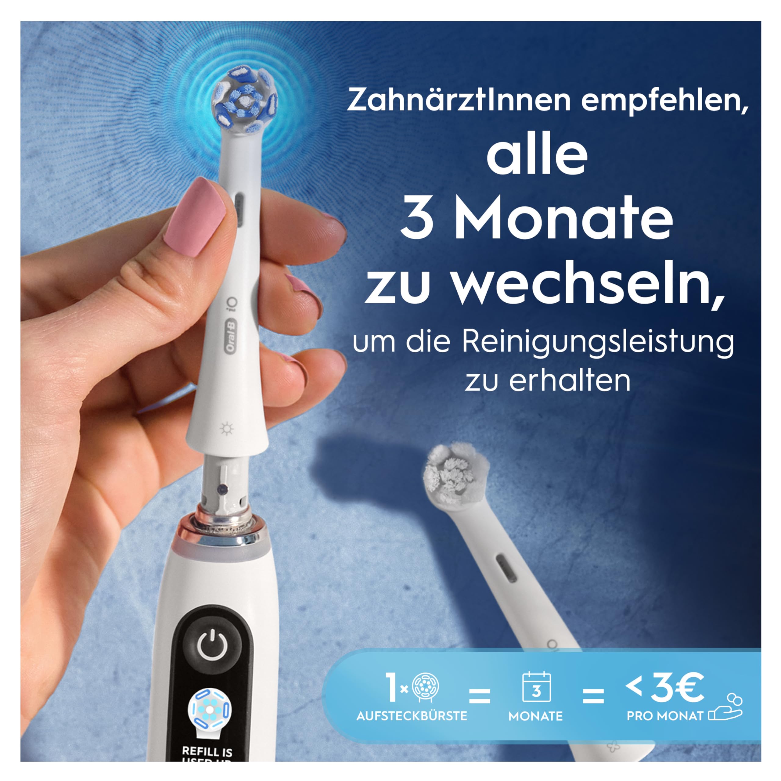 Oral-B iO Ultimative Reinigung, Original Aufsteckbürsten, Weiß, 2er