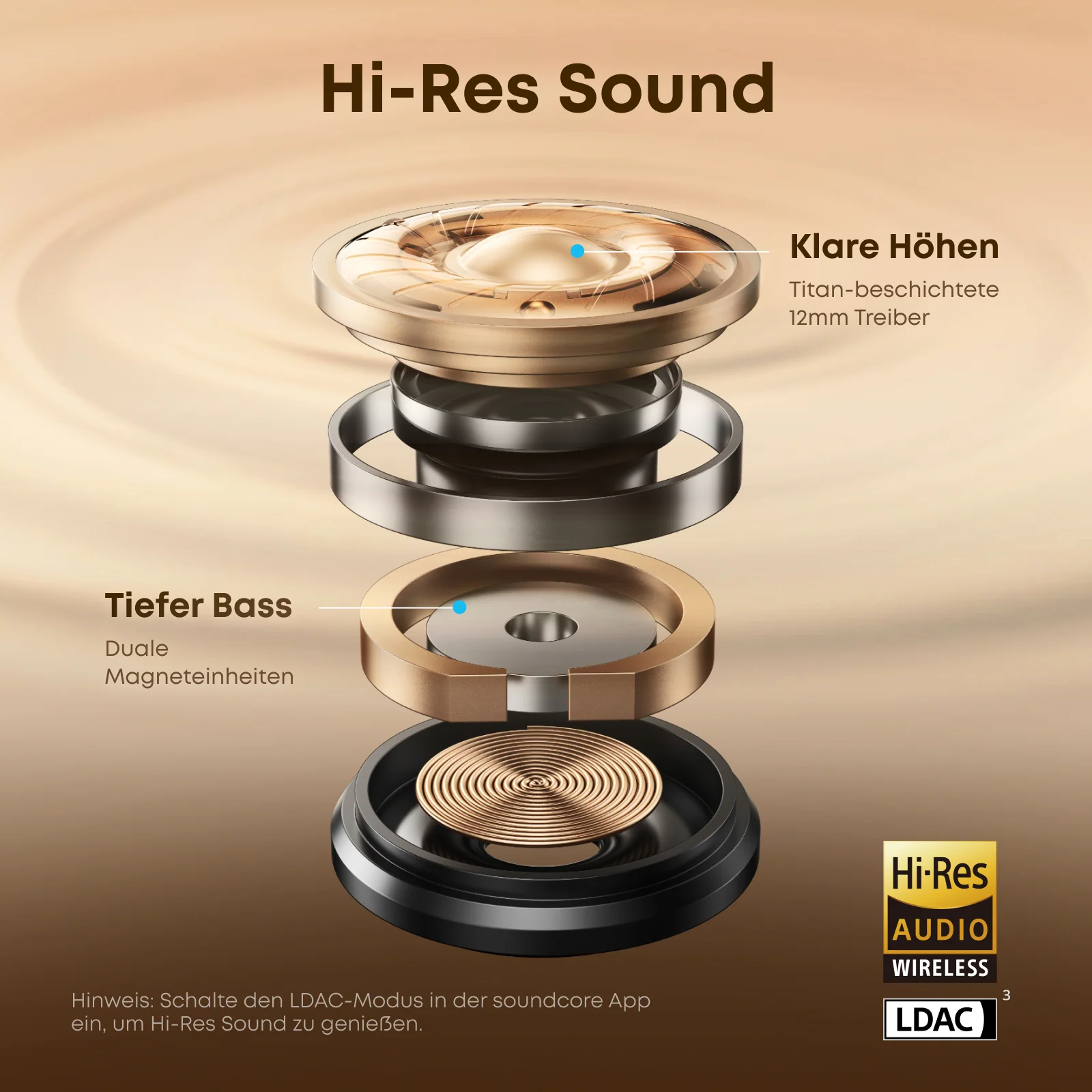 Soundcore AeroClip blau Open-Ear Kopfhörer