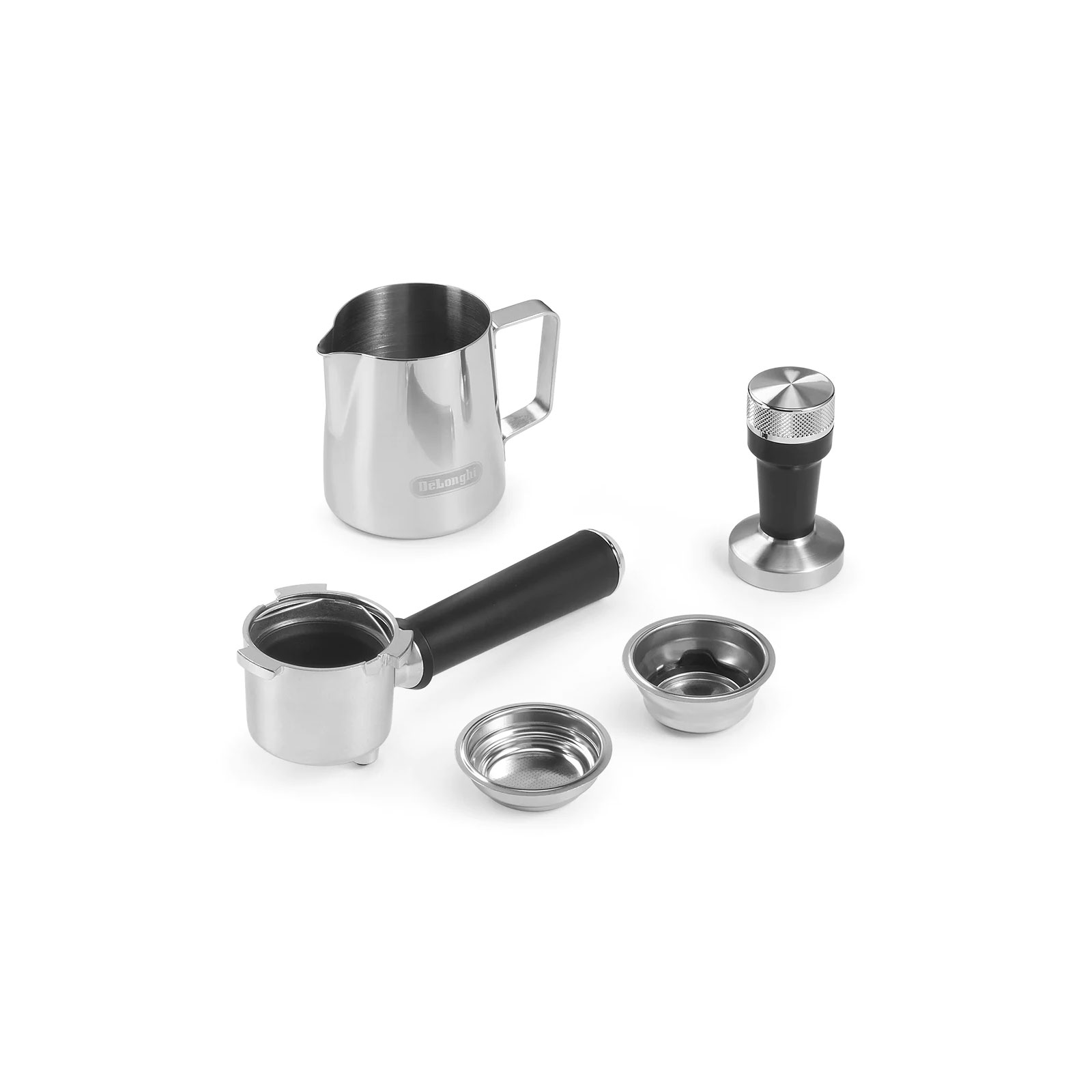 DeLonghi EC 785.GY DEDICA METALLICS THE BARISTA PACK Espressomaschine grau