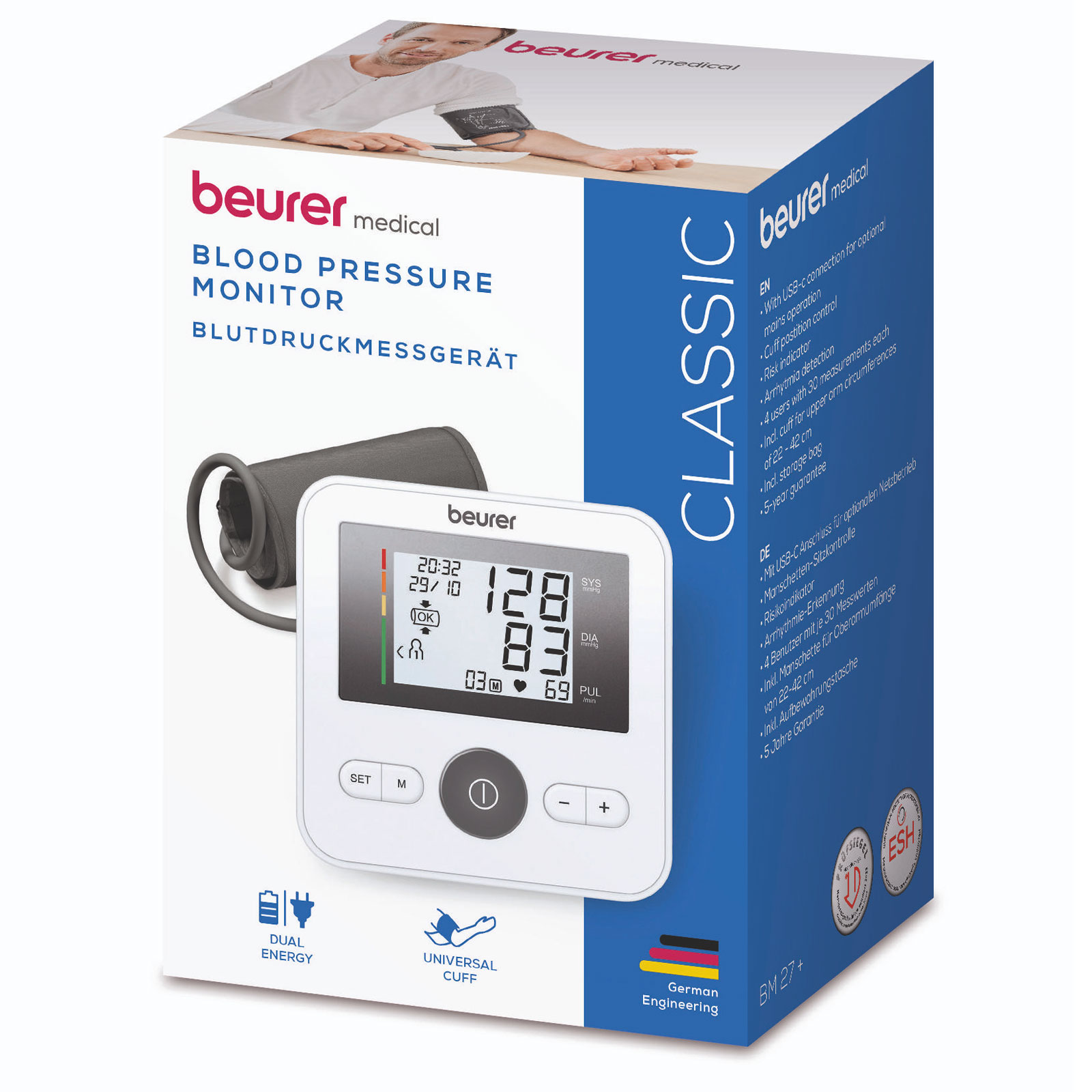 BEURER BM27+ Oberarm-Blutdruckmessgerät