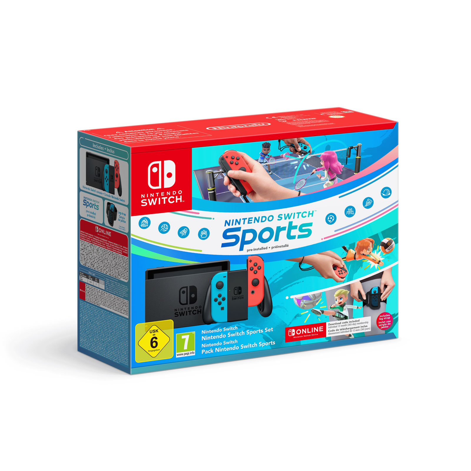 Nintendo Switch-Konsole (neon-blau/neon-rot) - Nintendo Switch Sports-Set