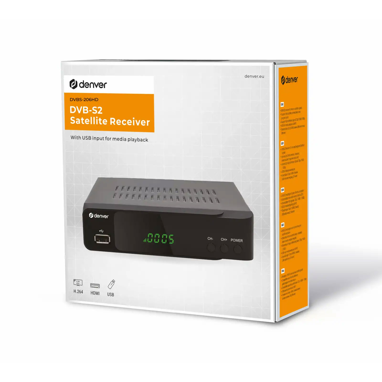 Denver DVBS-206 HD Satelliten-Receiver