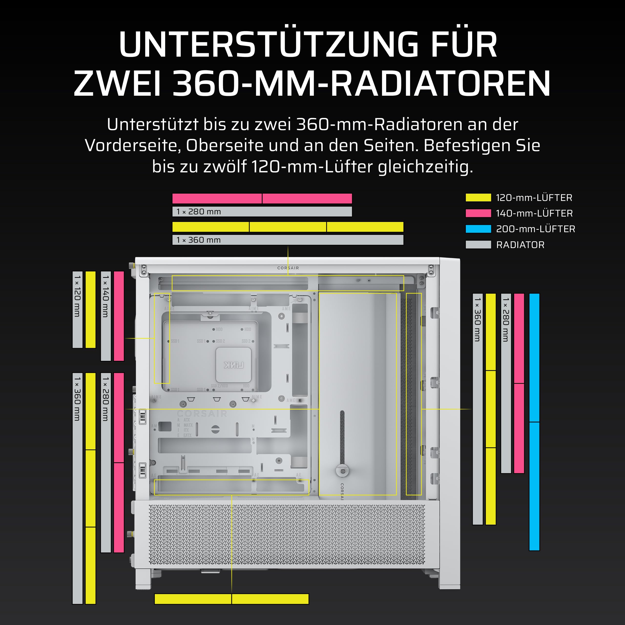CORSAIR Frame 4000D Modulares Mid-Tower ATX PC-Gehäuse