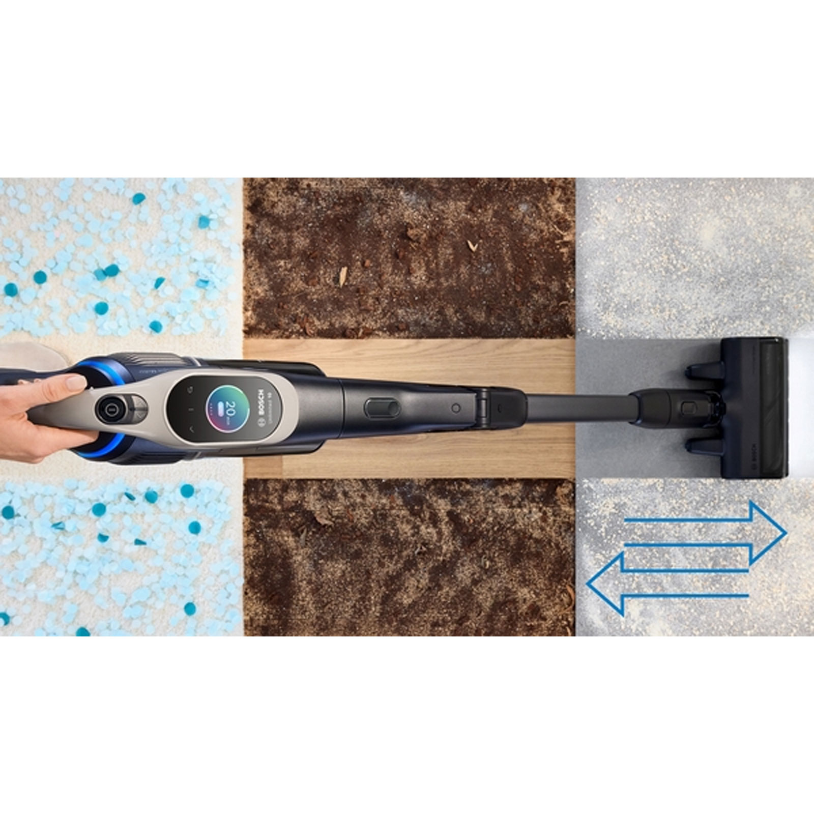 Bosch BTS1042GQC Akku-Staubsauger, Unlimited 10, Grau