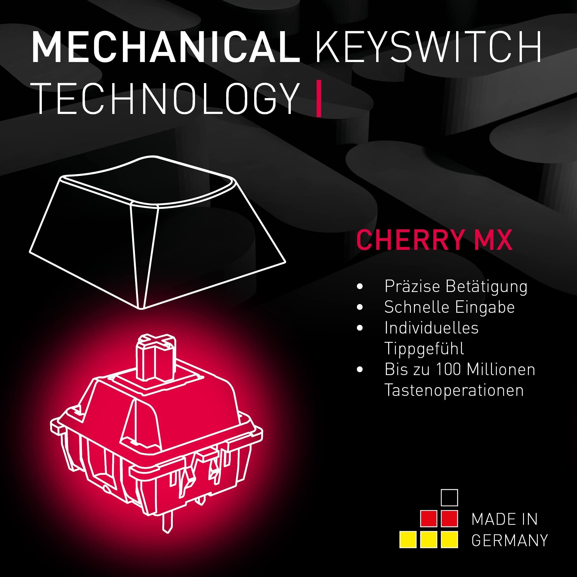 CHERRY MX 2.0S, kabelgebundene Gaming-Tastatur mit RGB-Beleuchtung