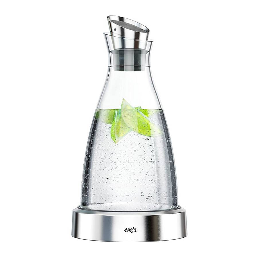 EMSA 505219 FLOW  Karaffe inkl. Kühlelement  Glas/Edelstahl