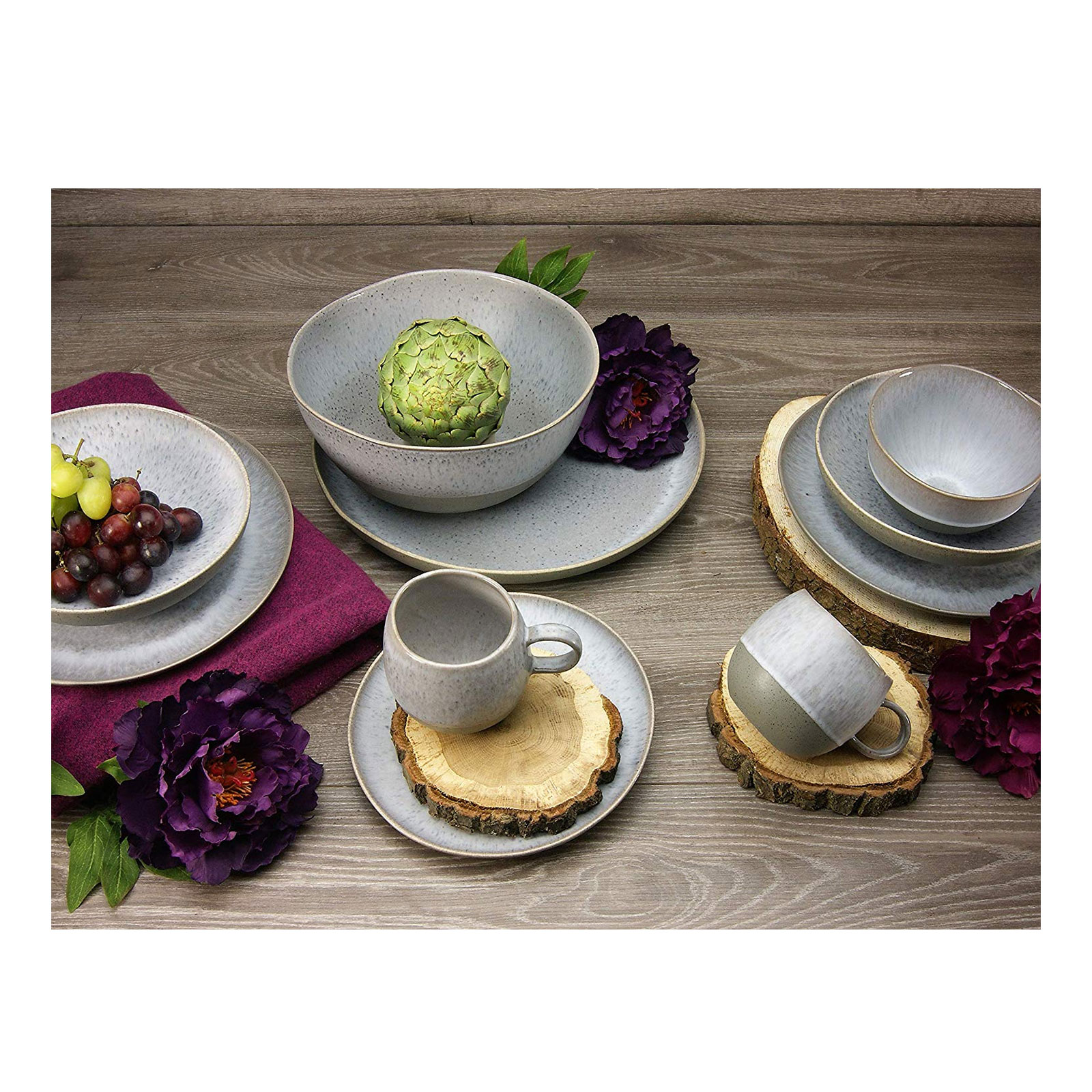 CreaTable, 20760, Serie LOFT STONE, Geschirrset Kombiservice 16 teilig