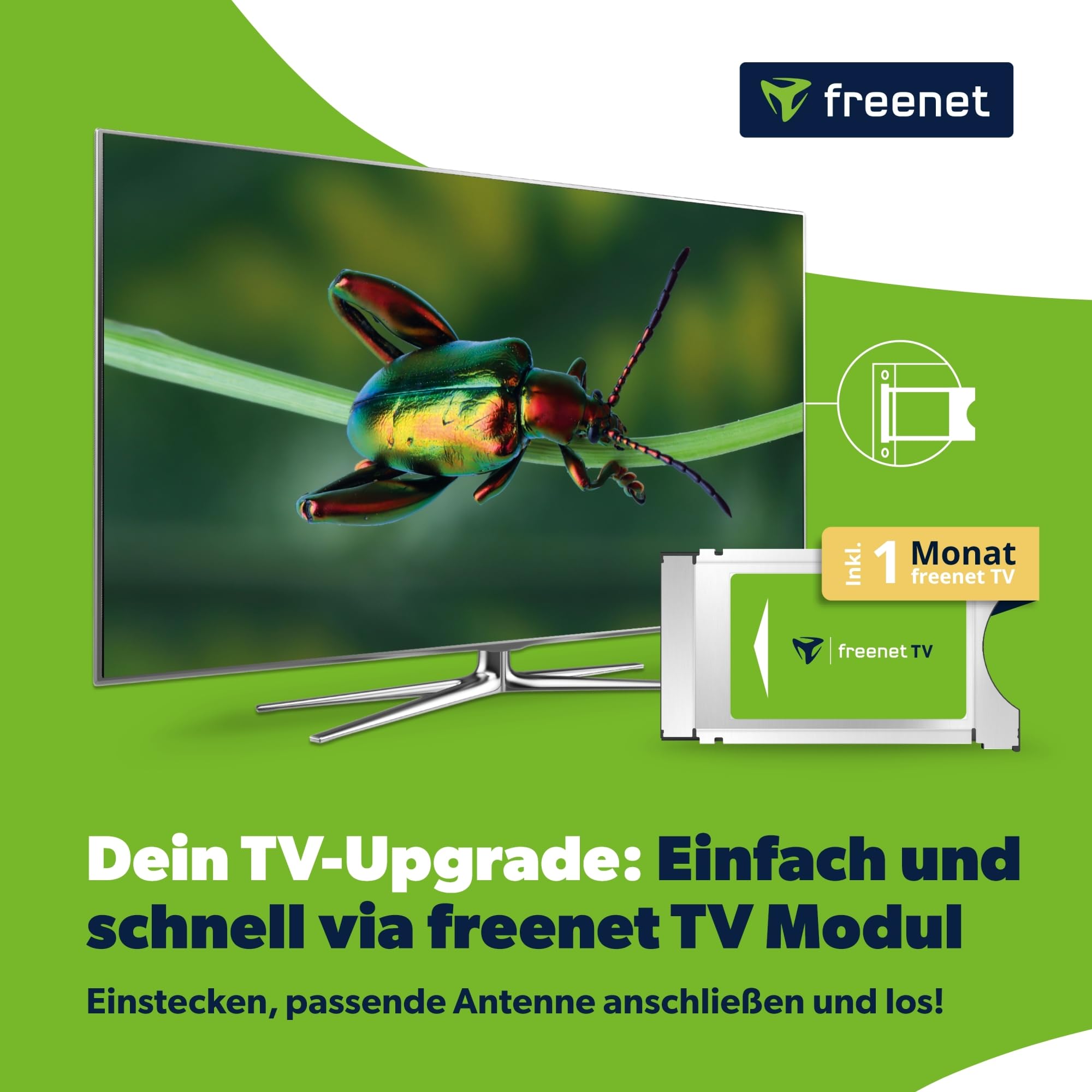 Freenet TV CI+ Modul DVB-T2 HD, 1 Monat freenet TV, TV-Empfangsmodul