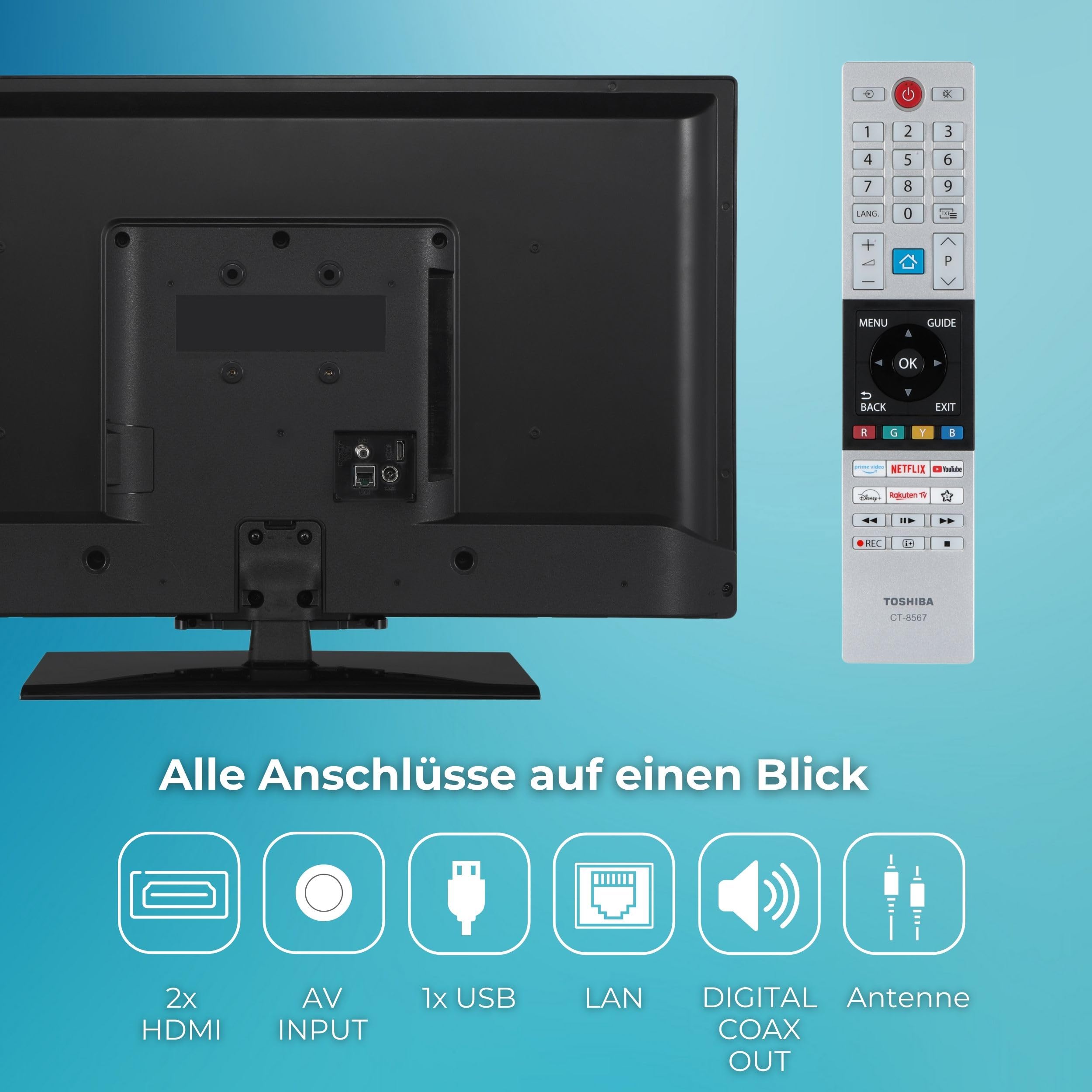 Toshiba Fernseher 32 Zoll Smart TV VIDAA Full HD Fernseher