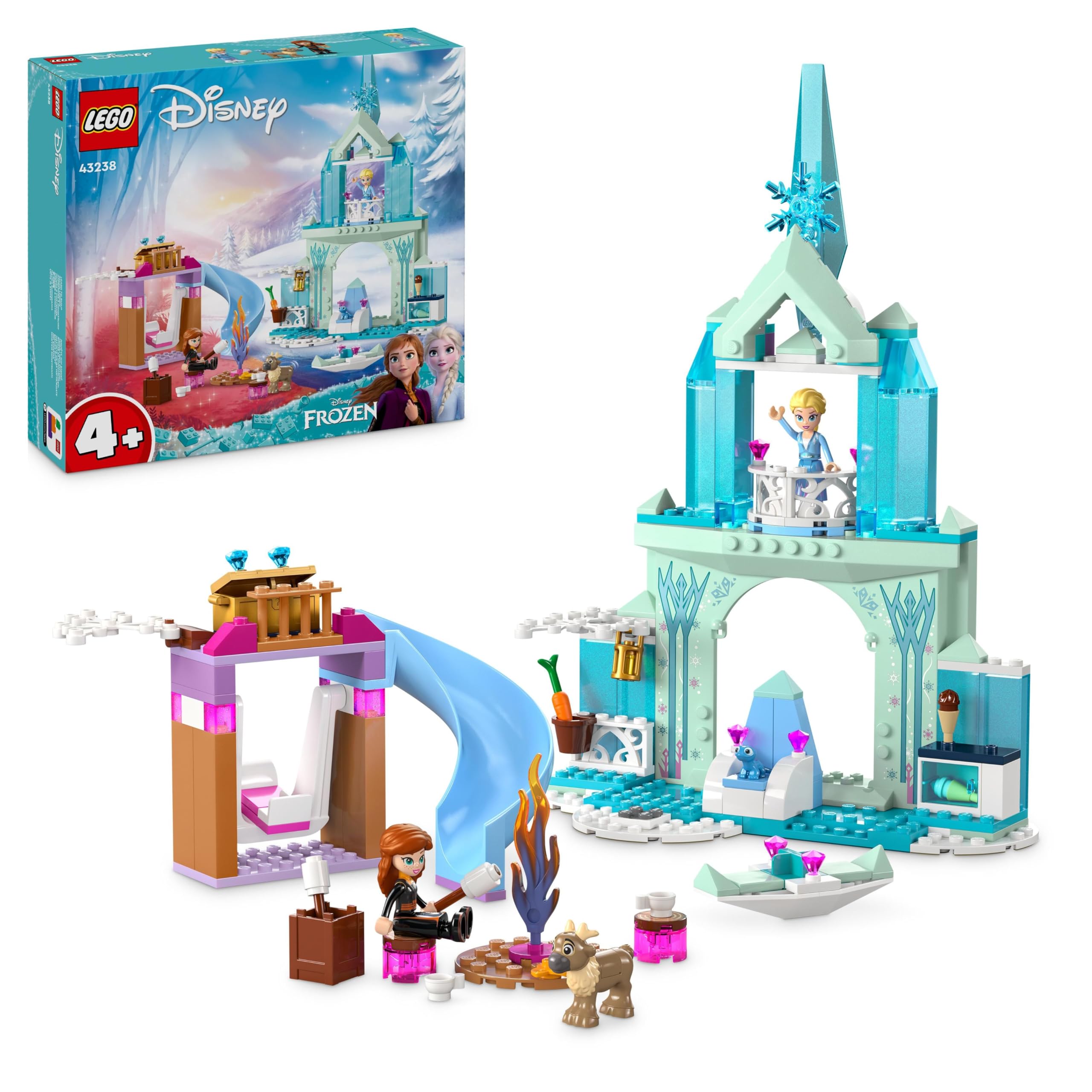 LEGO Disney Frozen Elsas Eispalast, Eiskönigin-Schloss-Spielzeug 43238