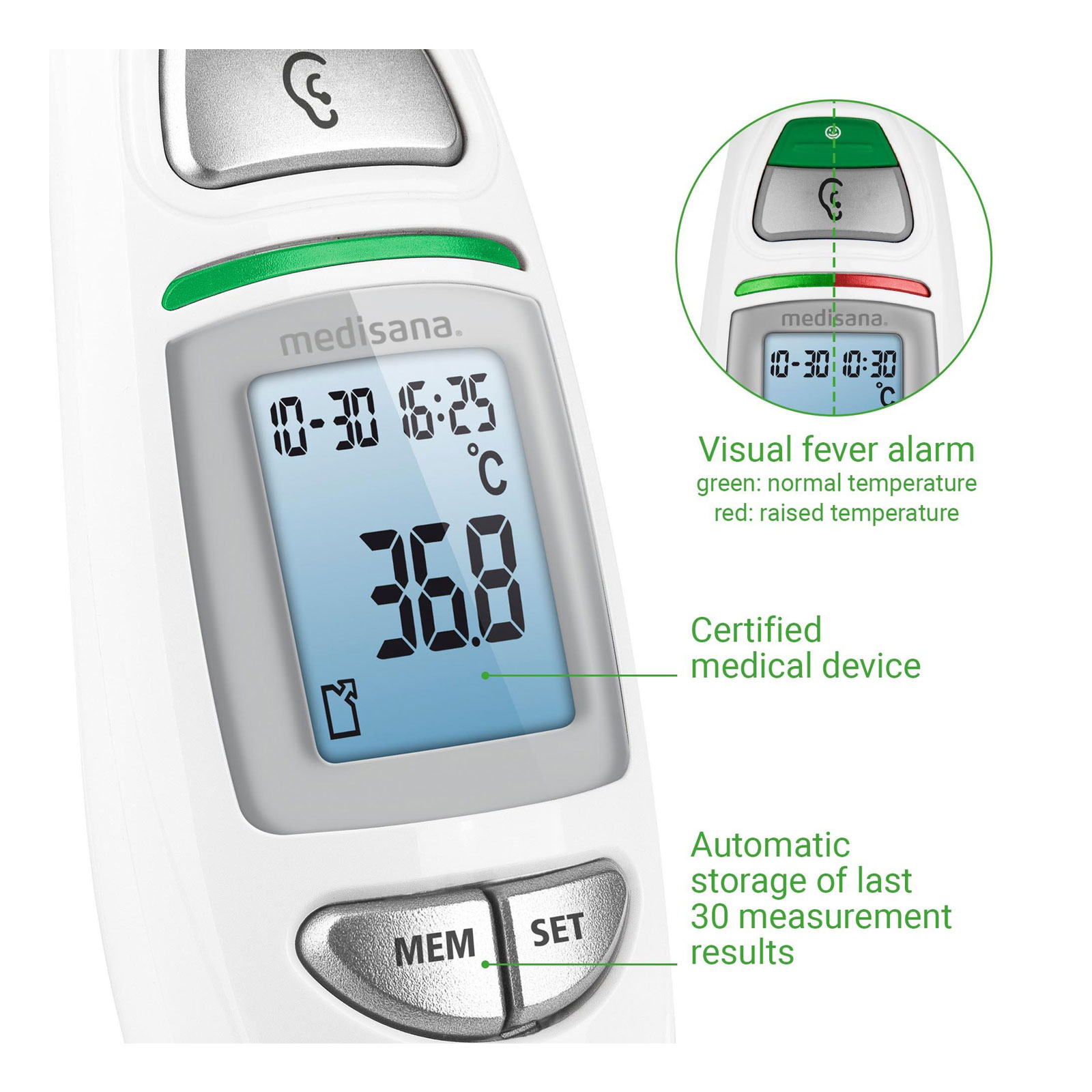 MEDISANA TM 750 Infrarot-Multifunktions-Thermometer