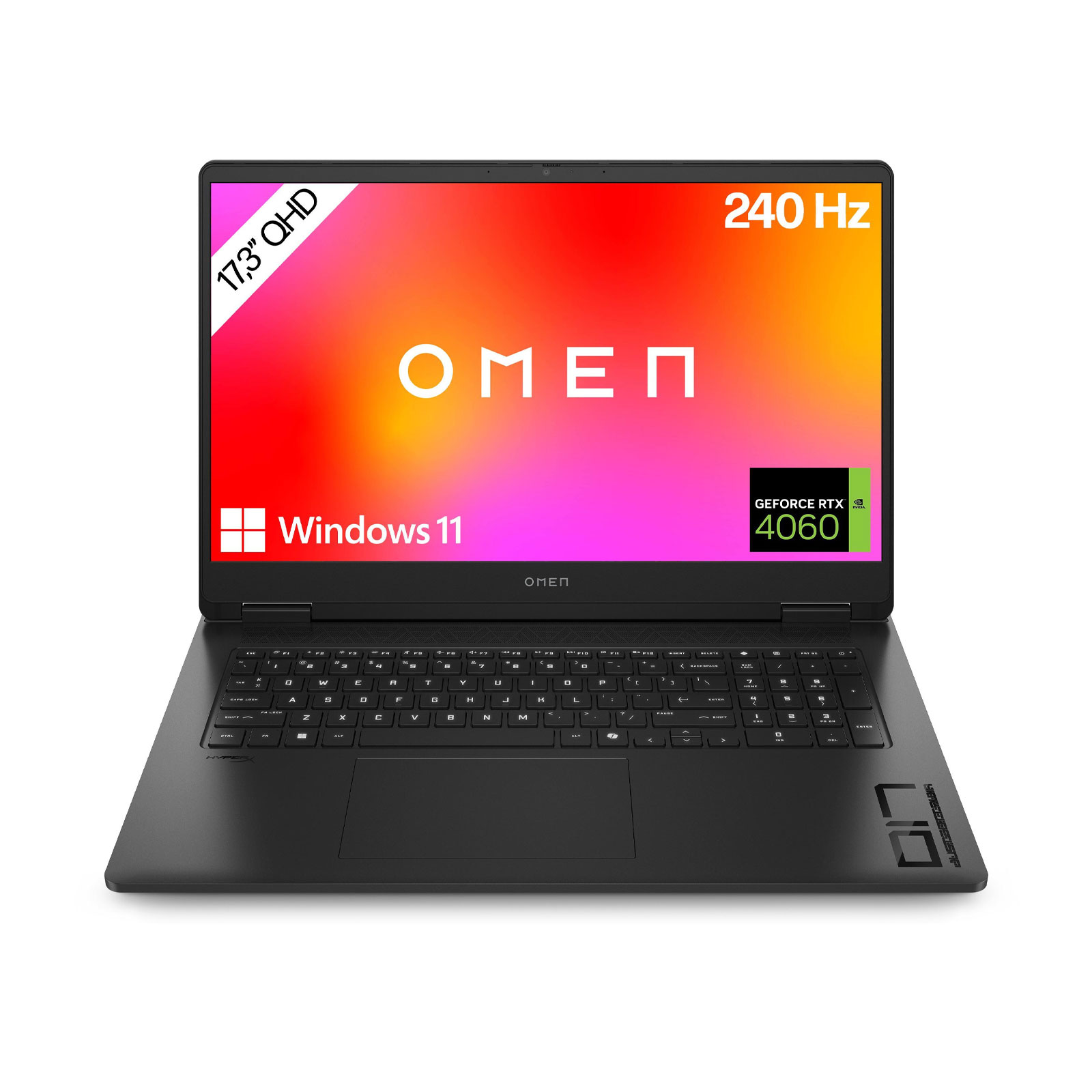 HP Gaming-Notebook OMEN 17-db0675ng, Schwarz, 17,3 Zoll, Copilot+, QHD, AMD Ryzen 7 8845HS, 32GB, 1TB M.2 SSD, RTX 4060 (IPS, 240 Hz)