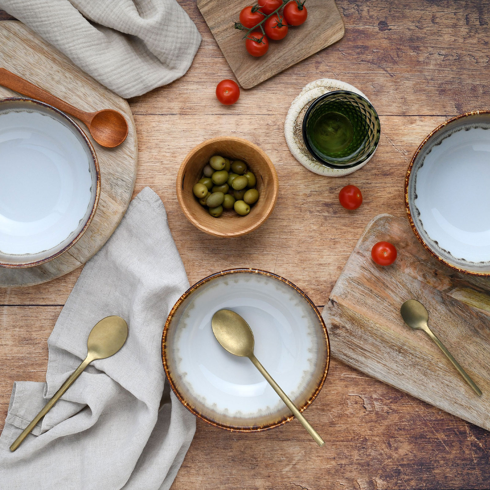 CreaTable Cascade 21687 Buddha Bowl Set, 4-teilig