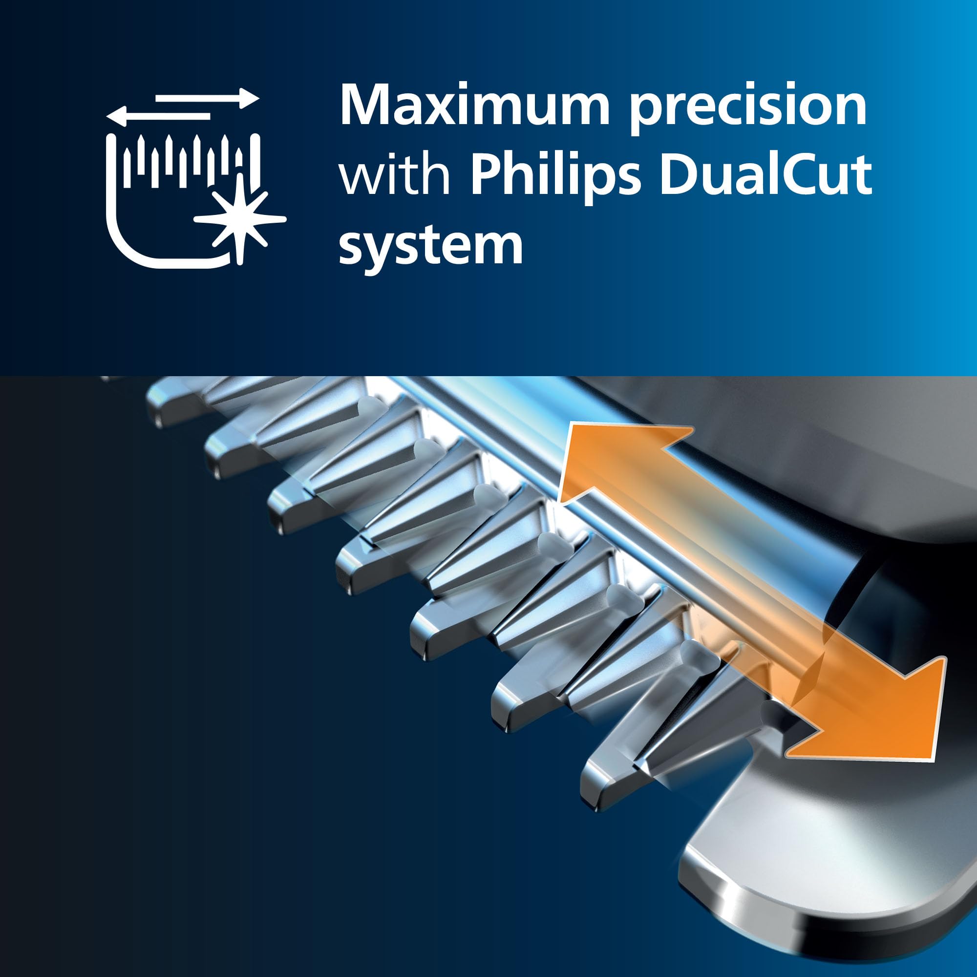 Philips Series 7000 Haarschneider mit Trim-n-Flow-Technologie HC7650/15