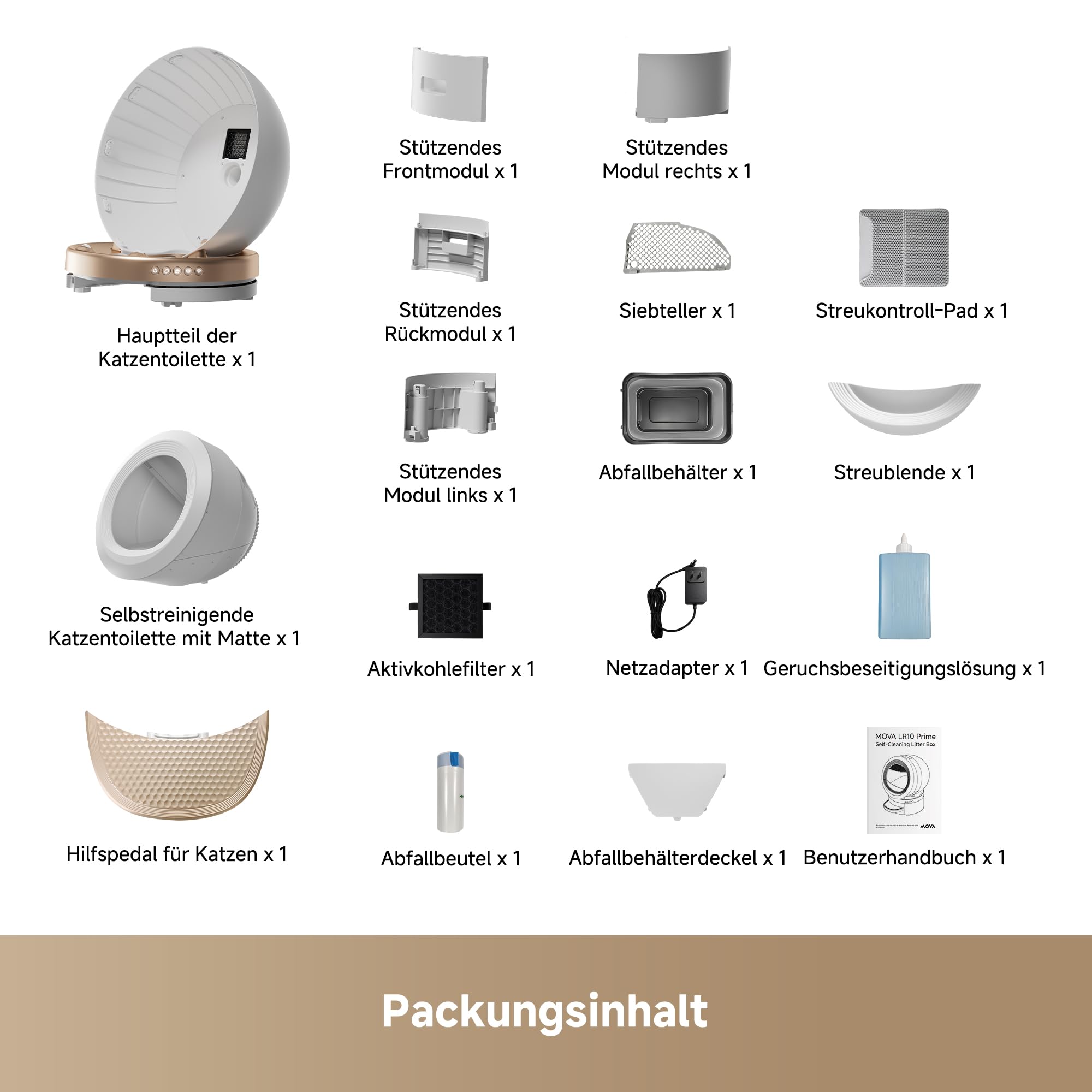 Mova MeowgicPod LR10 Prime Intelligente Katzentoilette Selbstreinigend