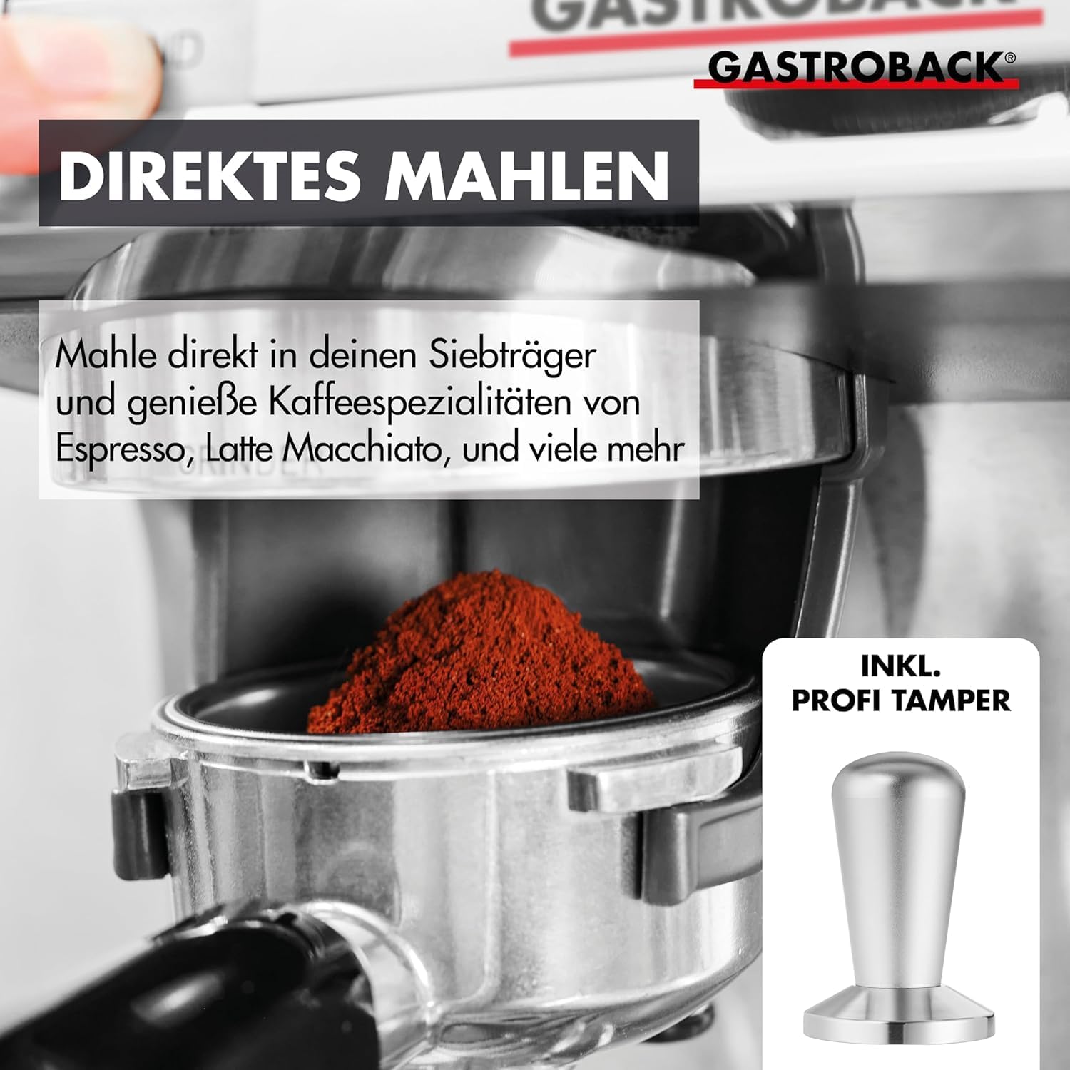 Gastroback 42627 Design Espresso Advanced Urban Duo Siebträger-Espressomaschine
