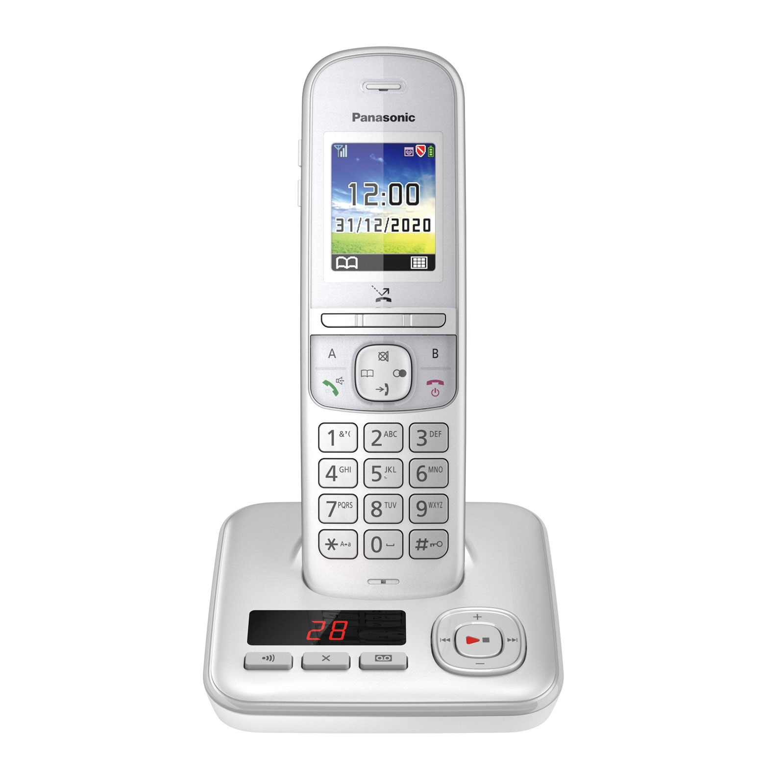 Panasonic KX-TGH 720 GS GG Schnurloses-Telefon mit Anrufbeantworter