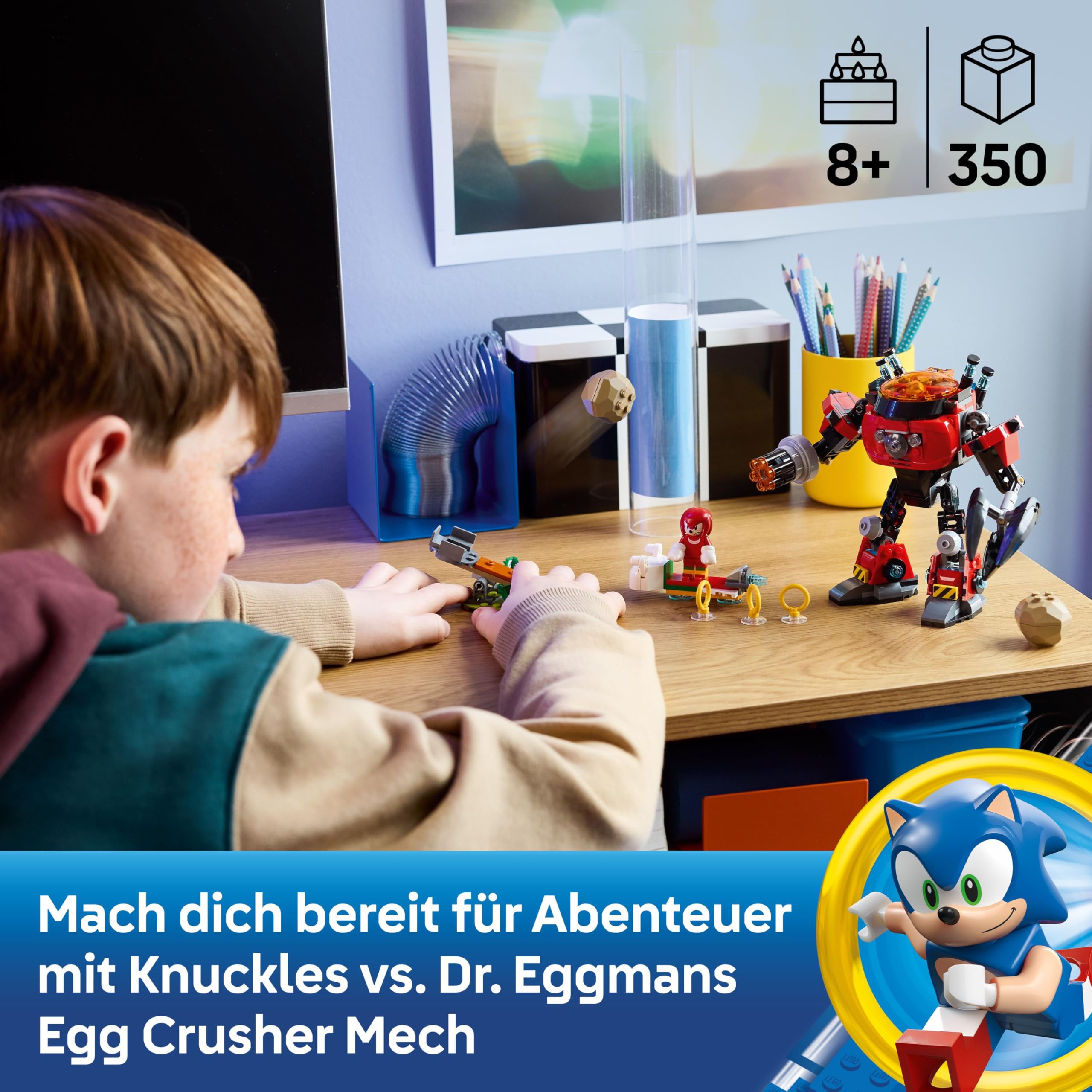 LEGO Sonic The Hedgehog Knuckles vs. Dr. Eggmans Egg Crusher Mech 77005