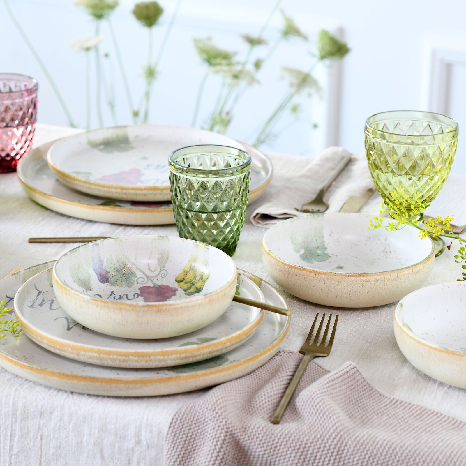 CreaTable 24222 Uno In Vino Veritas, Tellerset 12-teilig