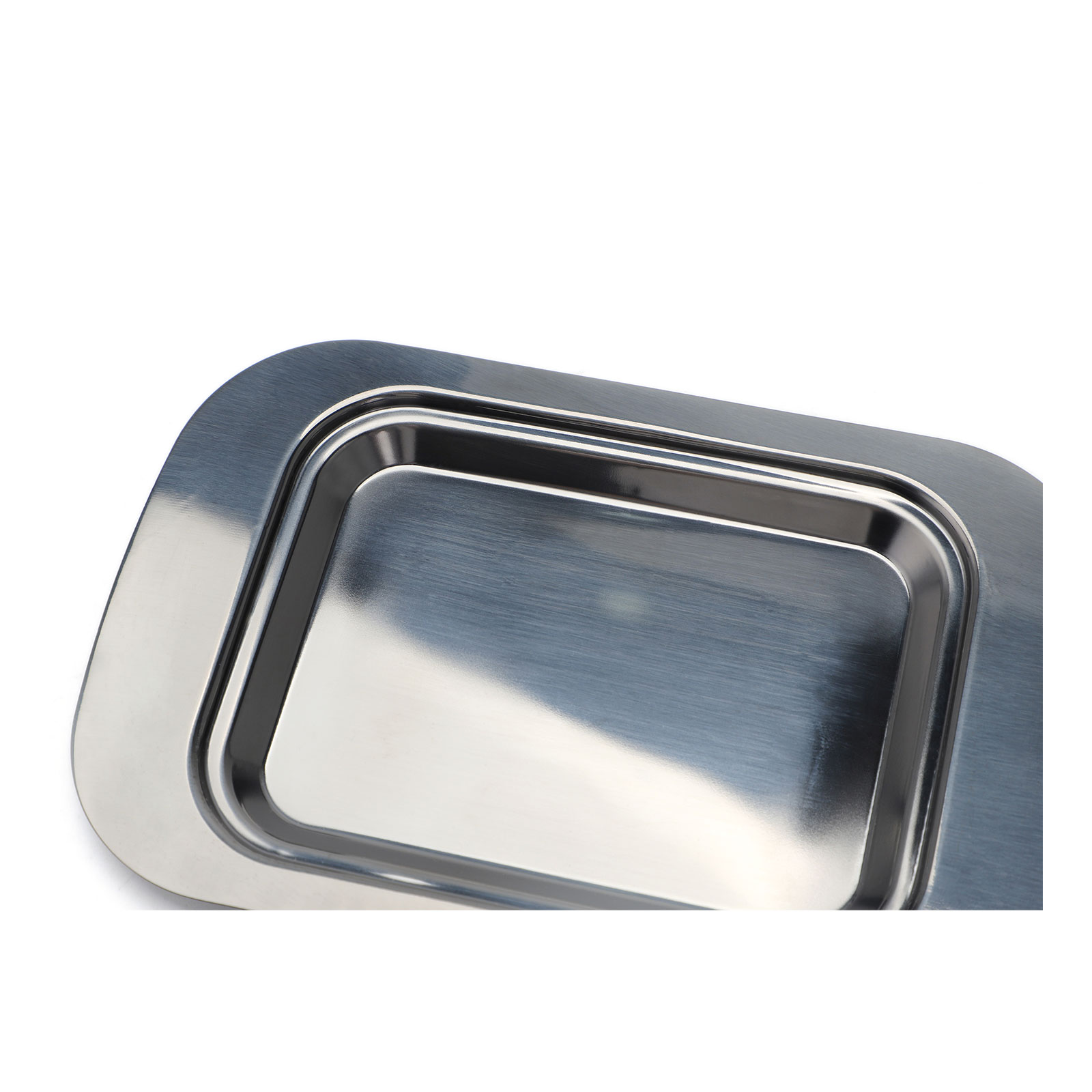 Echtwerk Butterdose aus Edelstahl silber