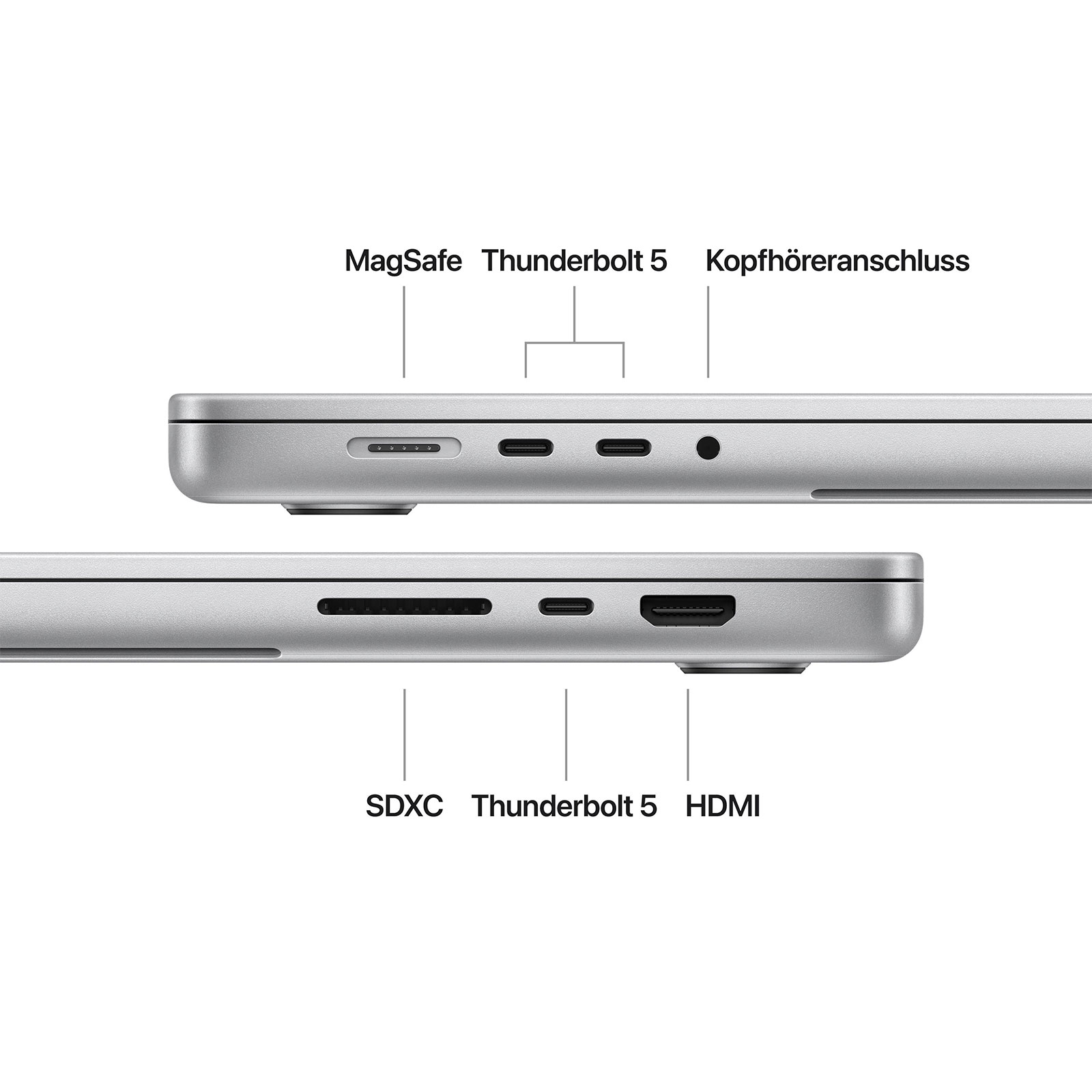 Apple MacBook Pro, Silber, 16 Zoll, M4 Max, 16-Core-CPU, 40-Core-GPU, 64GB, 1TB SSD