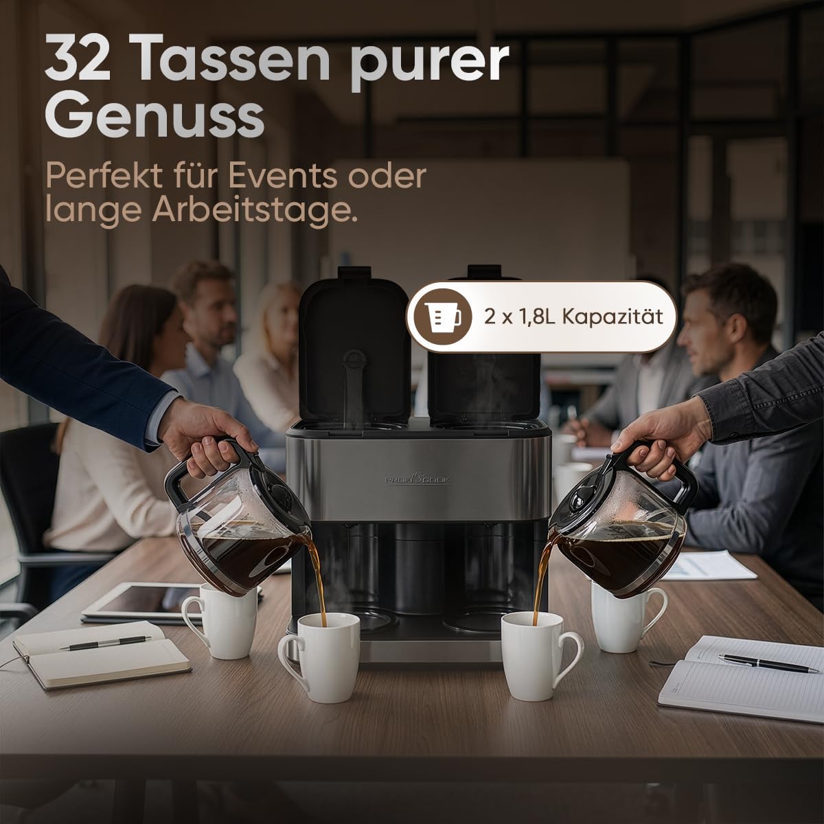 ProfiCook® Doppel Kaffeemaschine | 3,6L | bis zu 32 Tassen