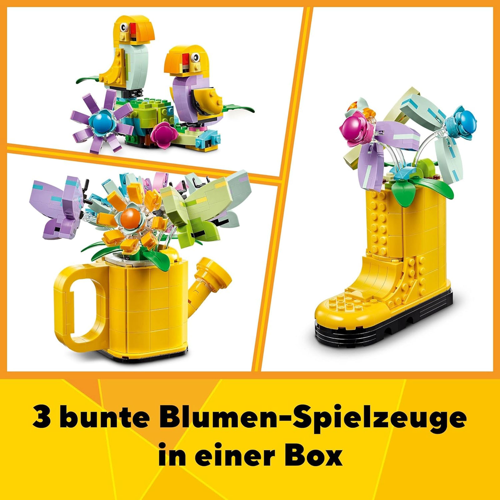 LEGO Creator 3in1 Gießkanne mit Blumen Set,