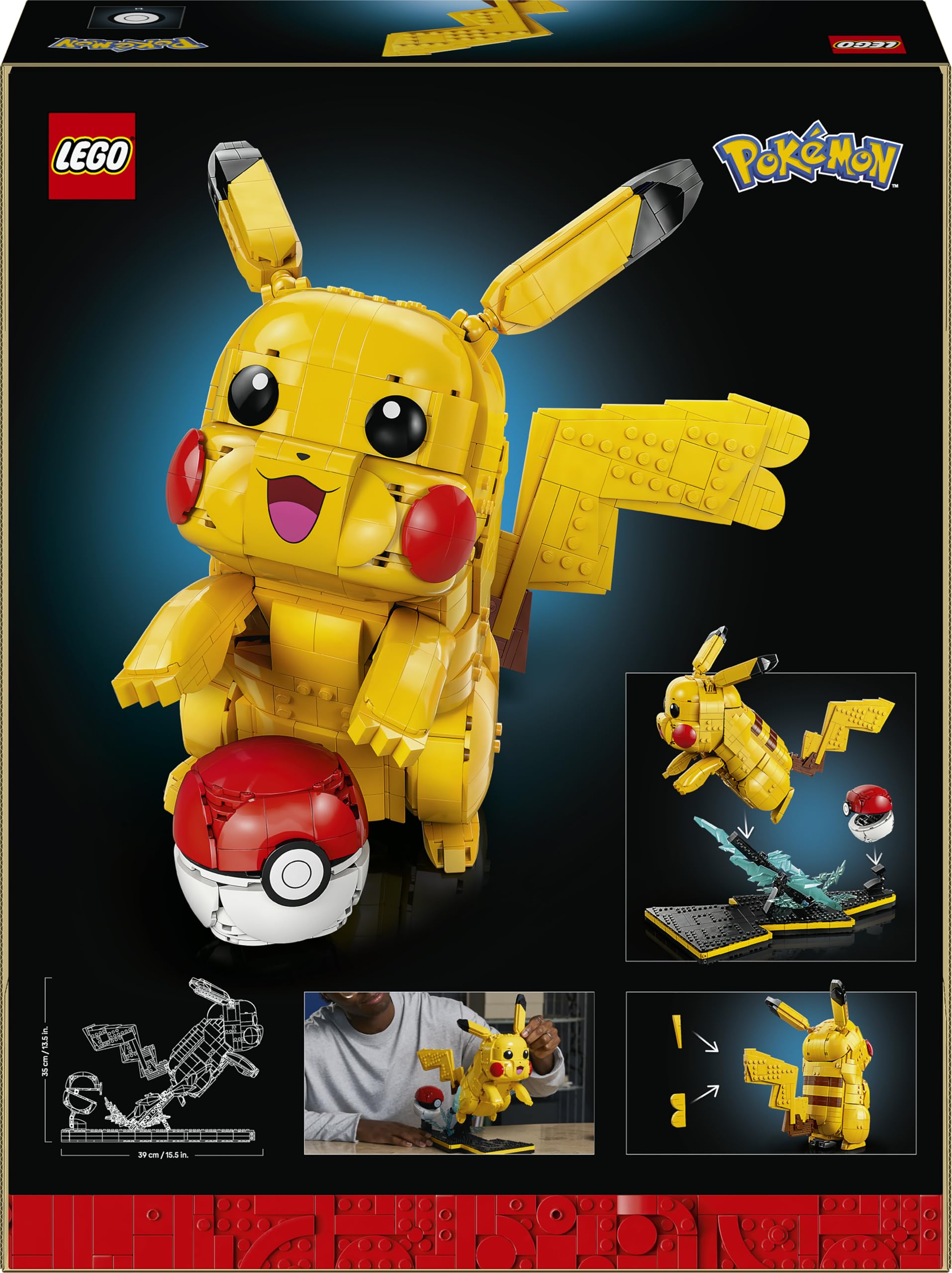 LEGO Pokémon Pikachu und Pokéball - Bauset für Erwachsene
