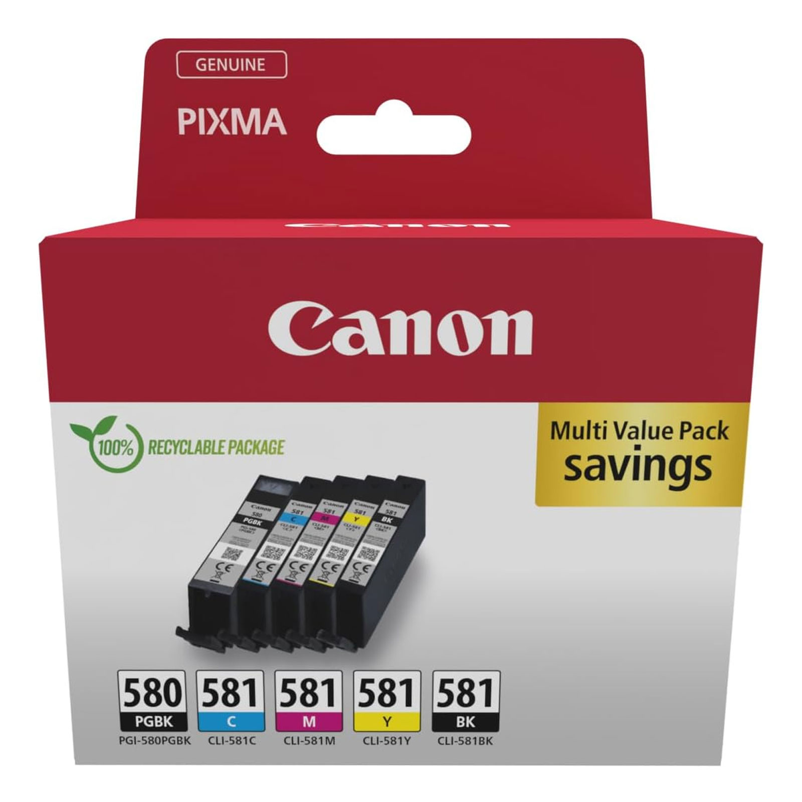 CANON PGI-580/CLI-581 PGBK/C/M/Y/BK Multipack Druckerpatronen