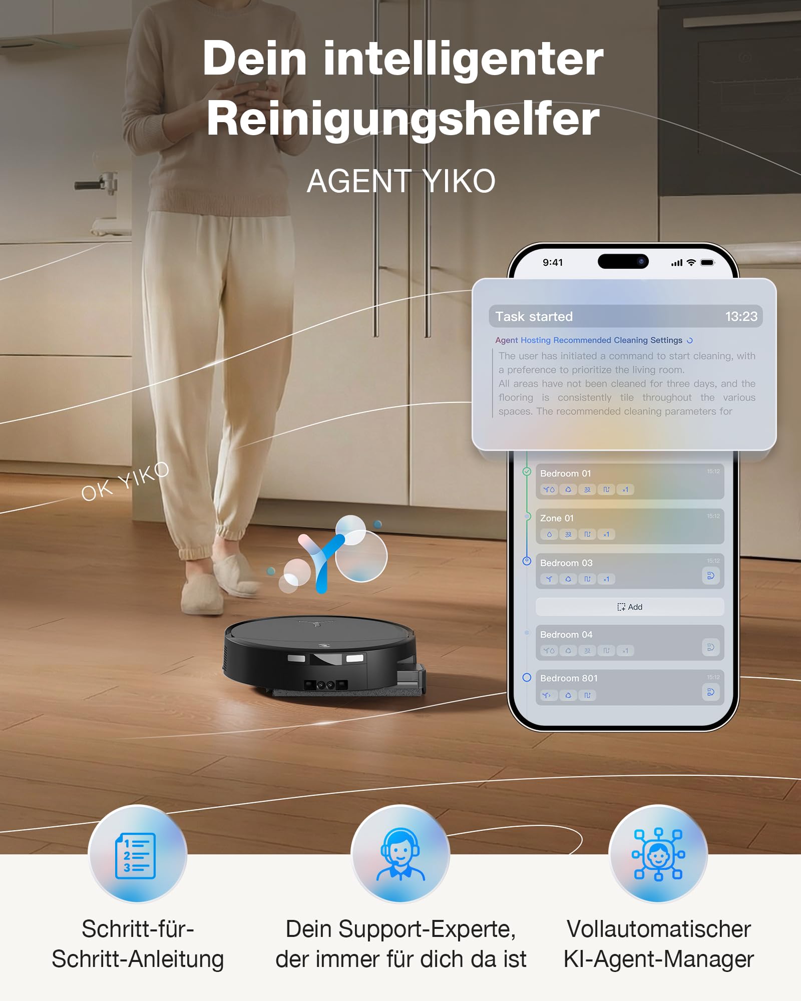 ECOVACS Deebot T90 Pro Omni black Saugroboter