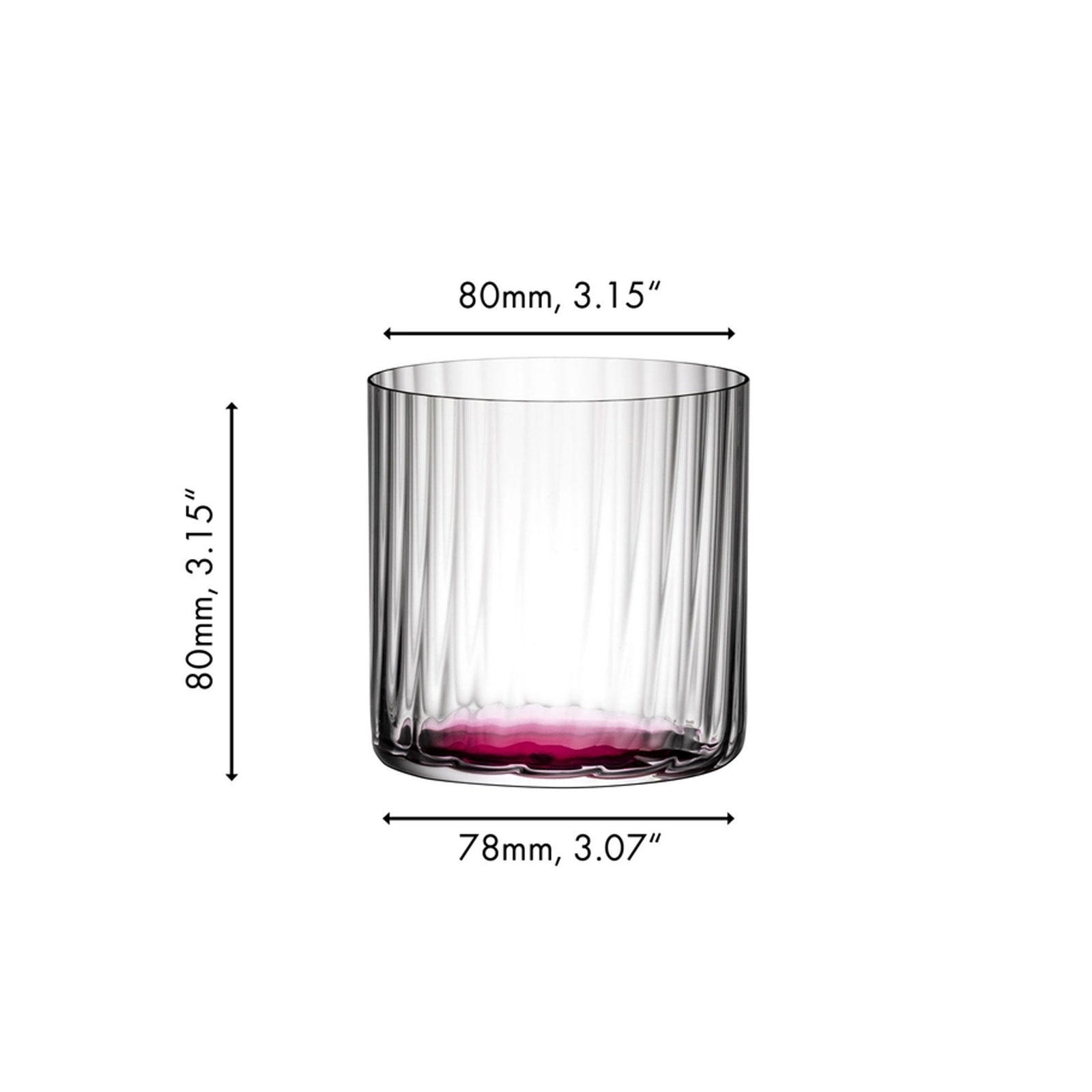 Riedel HAPPY H2O OPTIC 5414/22 Wasserglas Allroundglas mit farbigen Böden 4 Stück 330 ml