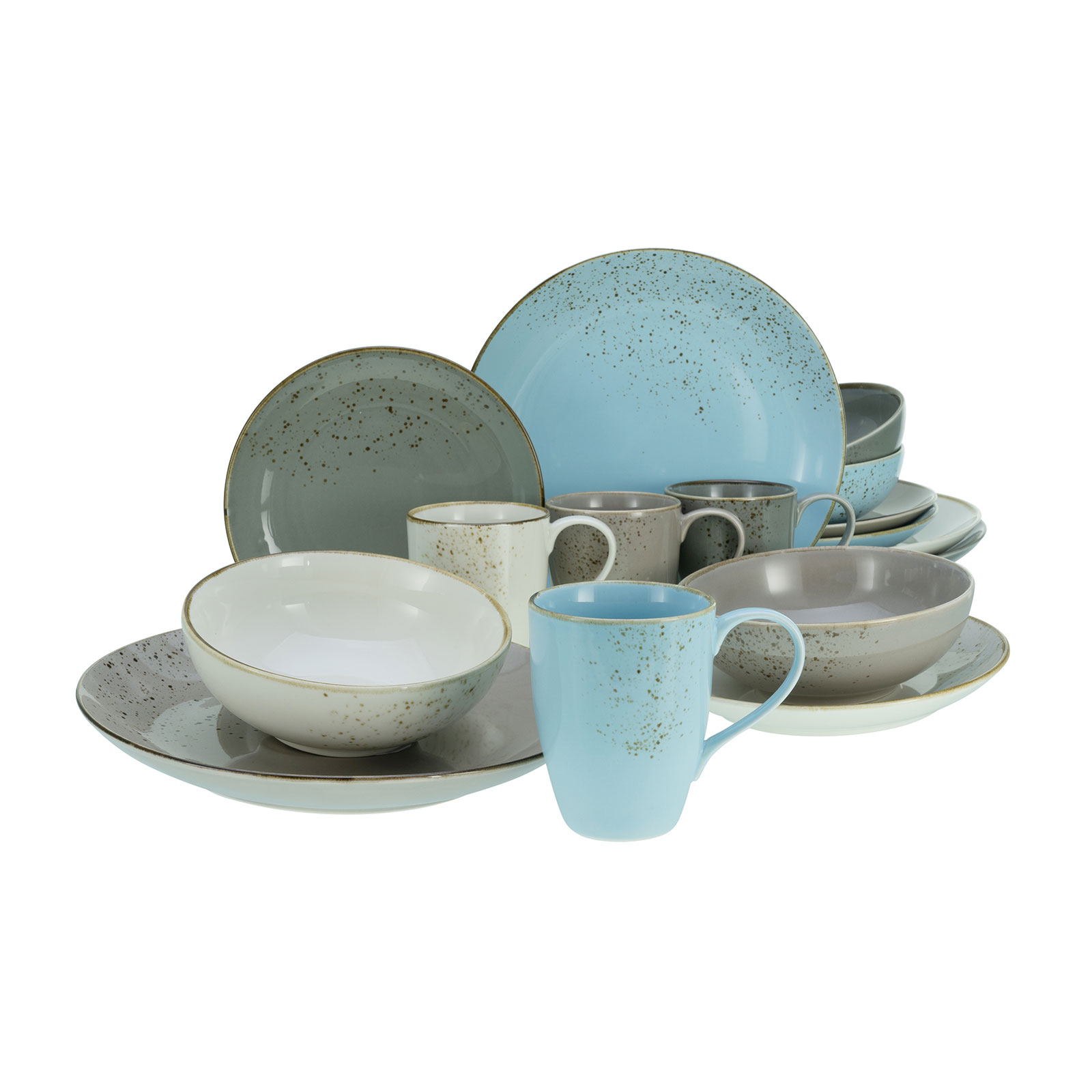 CreaTable, 19984, Serie NATURE COLLECTION Skandinavien, Geschirrset Kombiservice 16 teilig