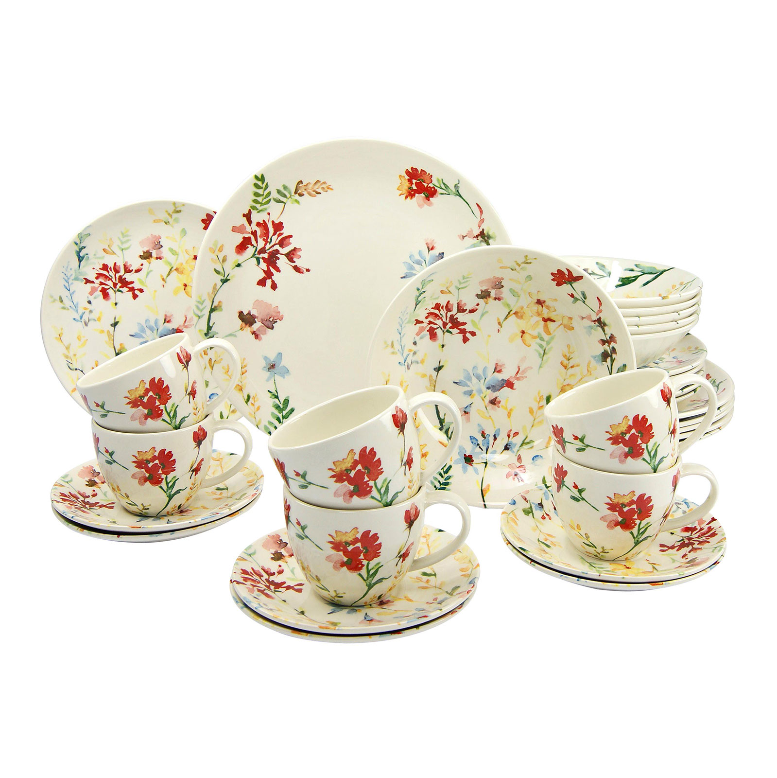 CreaTable, 19721, Serie Spring Floral, Kombiservice 30 tlg