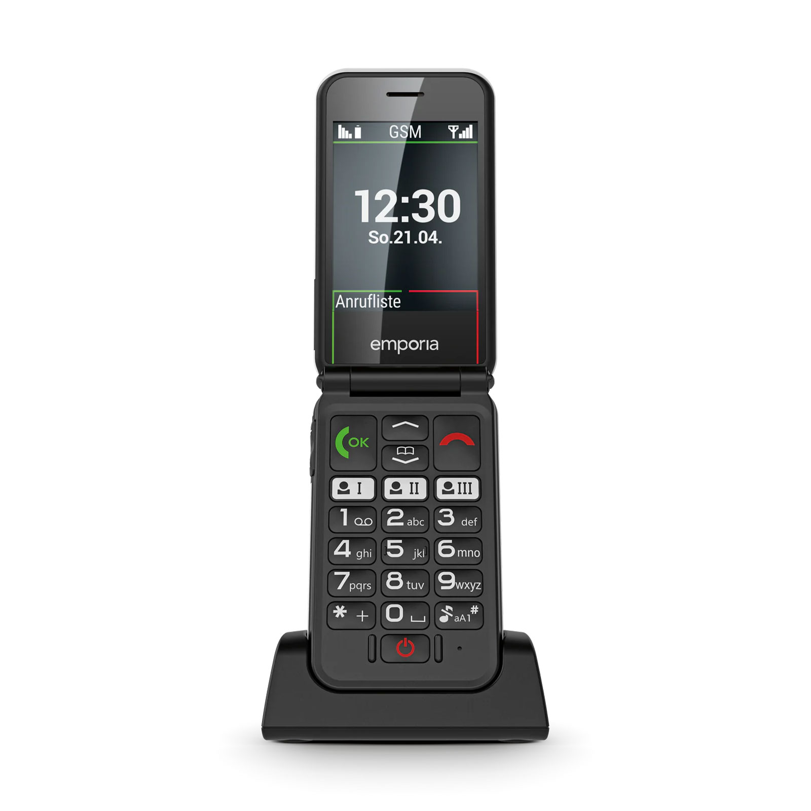 Emporia SIMPLICITYglam 2G, Schwarz - Modell 2025 Handy (Seniorenhandy, Klapp)