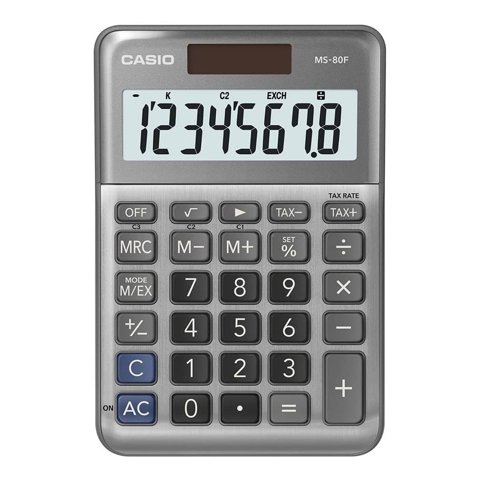 CASIO Taschenrechner MS-80F (8 Ziffern, Währungsumrechnung)