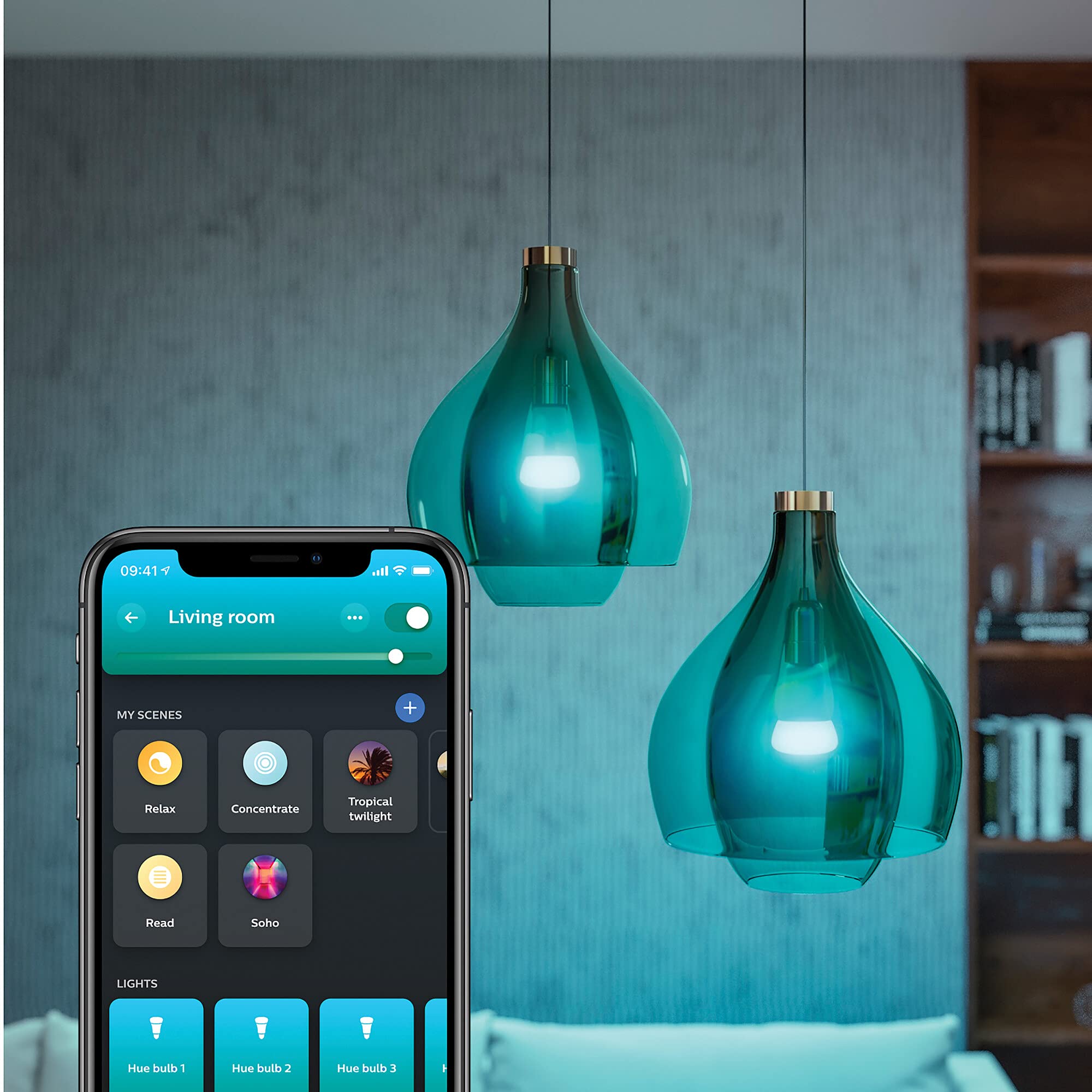 Philips Hue LED-Lampe "White & Color Ambience", E27, 3er Set, inkl. DimmerSwitch