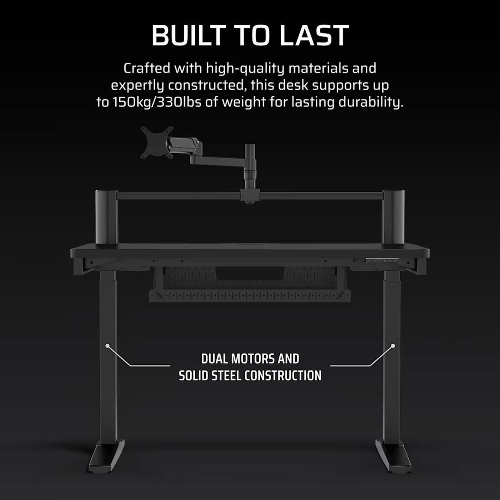 Corsair Platform:4 Elevate-Schreibtisch, Schwarz