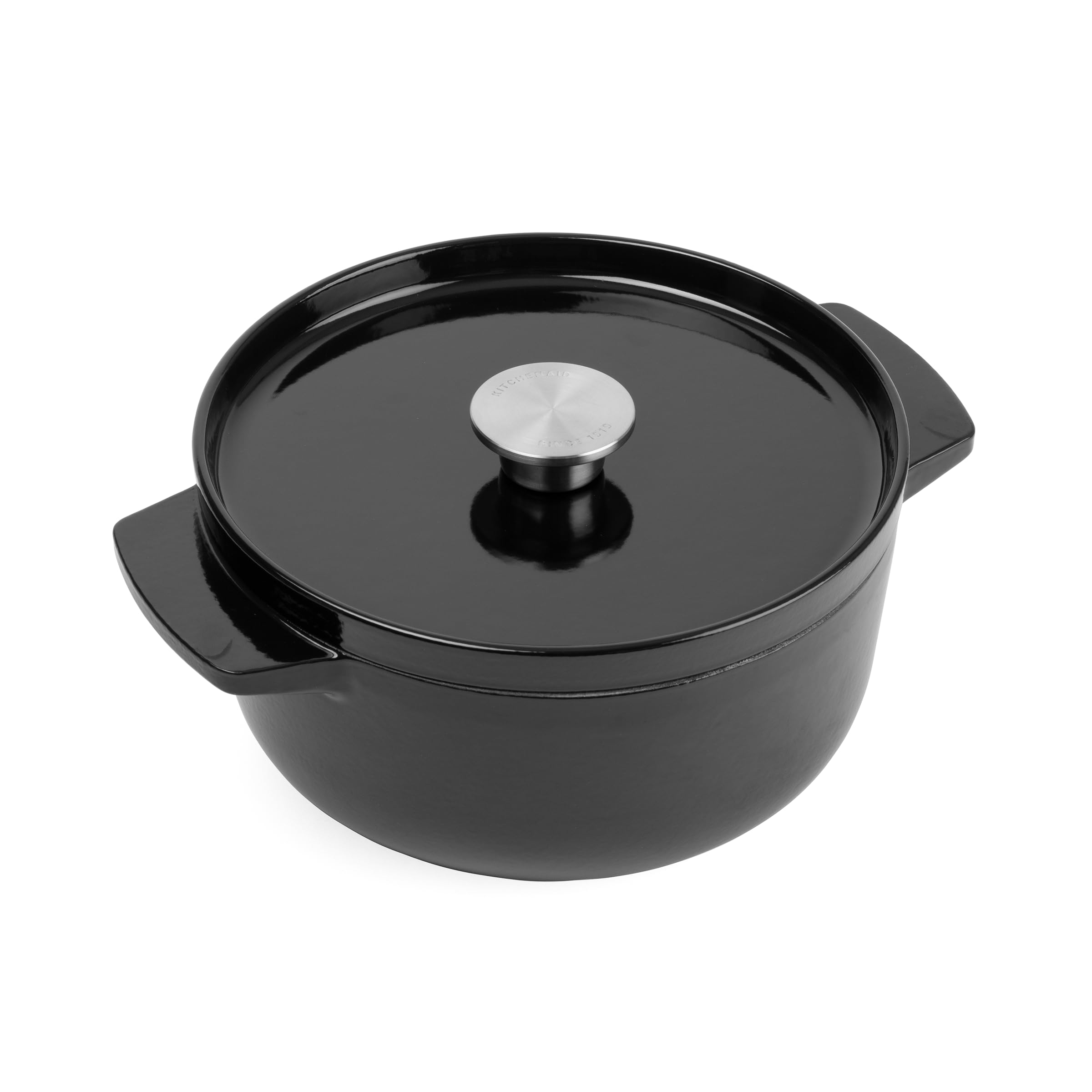 KitchenAid CC006058-001 Bräter mit Deckel - Rund - 3.3L 22cm Schwarz